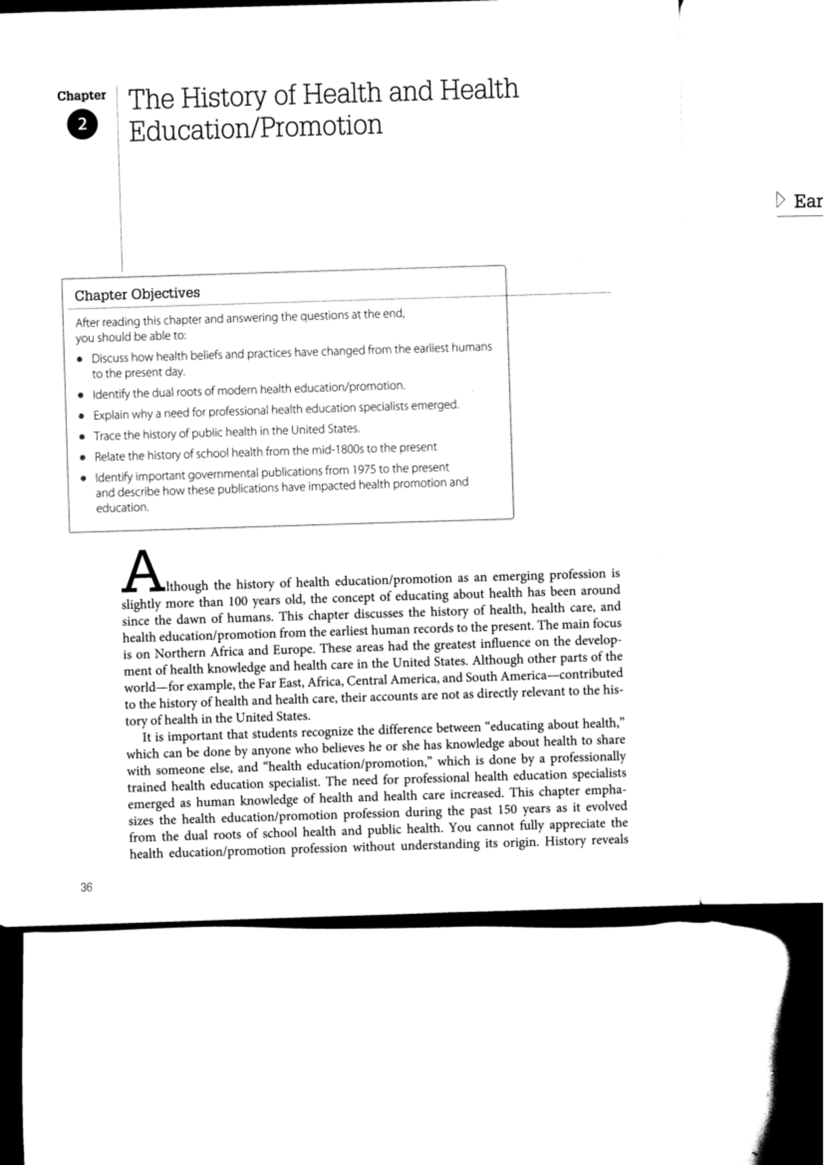 Chapter 2: The Evolution of Health Practices and Education (HIST 2 ...