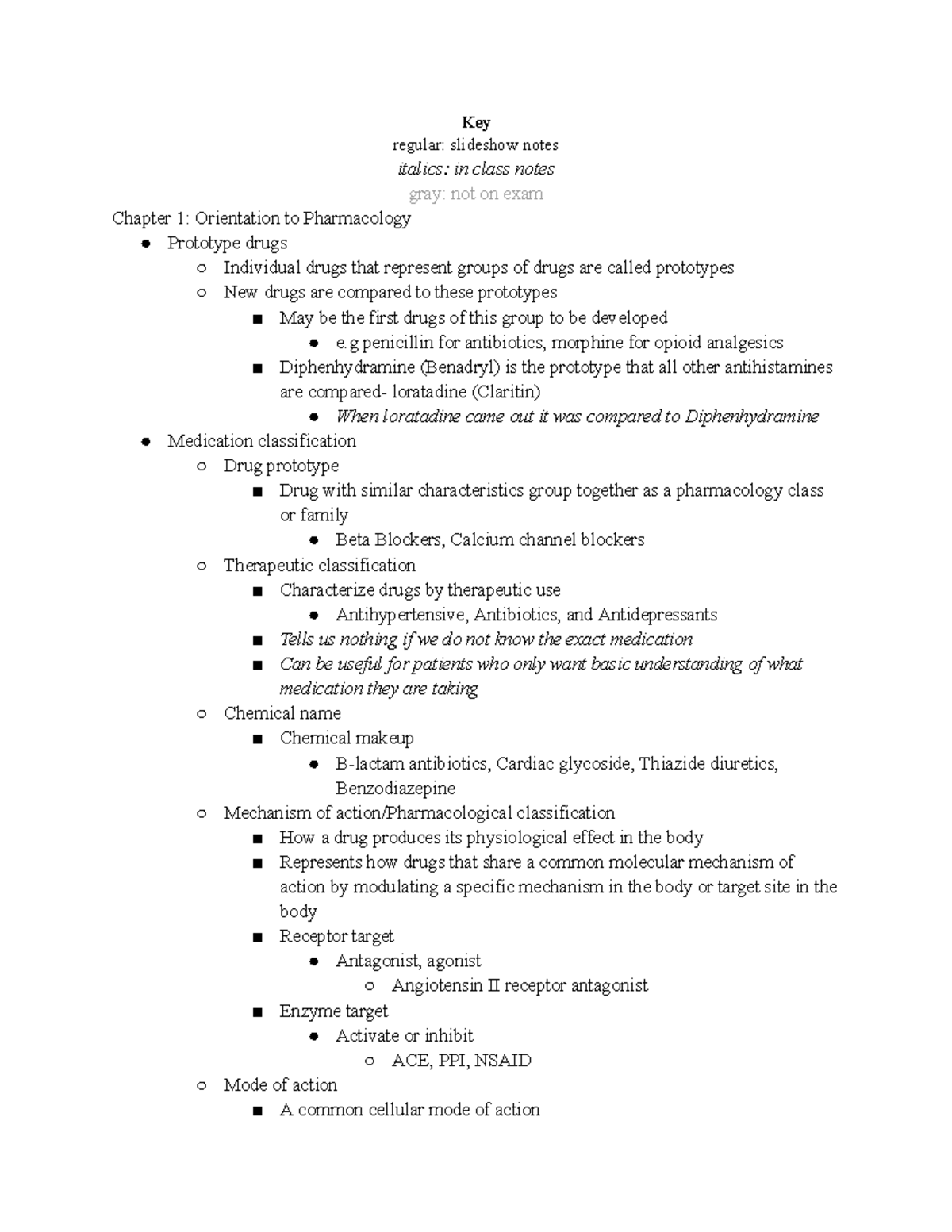 NUR 243 Final Exam Study Notes on Pharmacology Concepts - Studocu