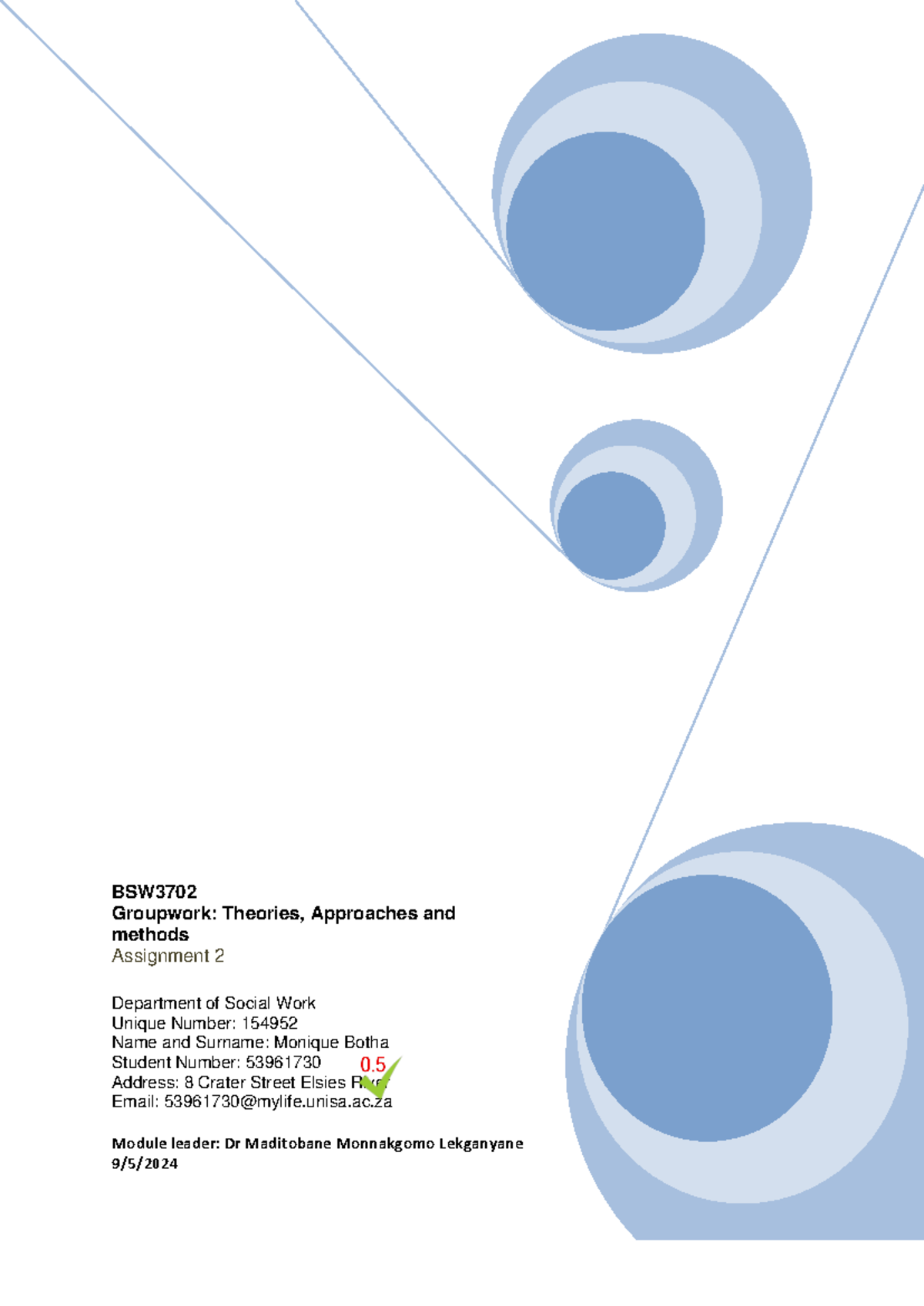 BSW 154952 - Group Work Theories & Approaches: Assignment 2 Insights ...