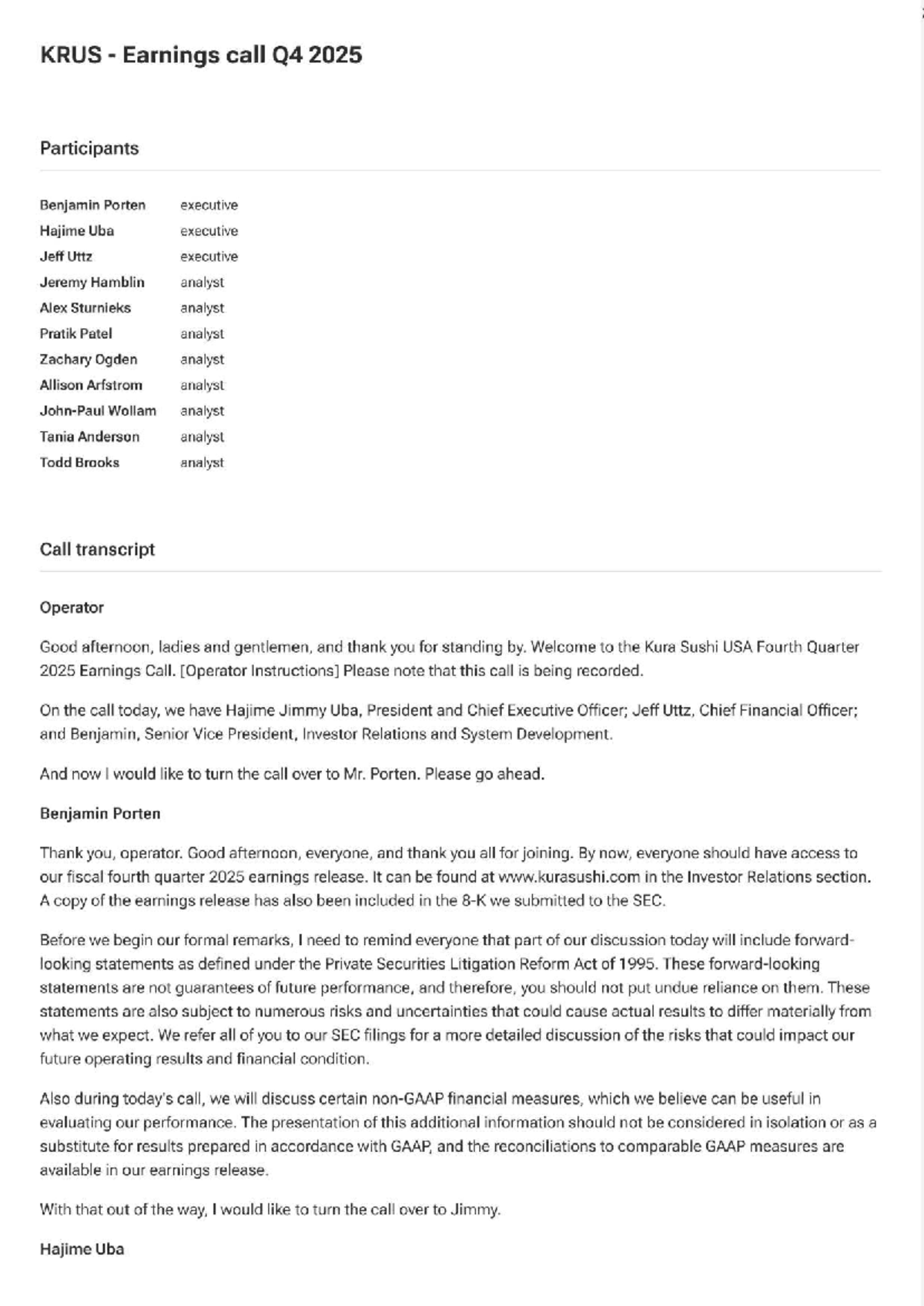 KURA 2025 Q4 Earnings Call Transcript - Key Insights and Highlights ...