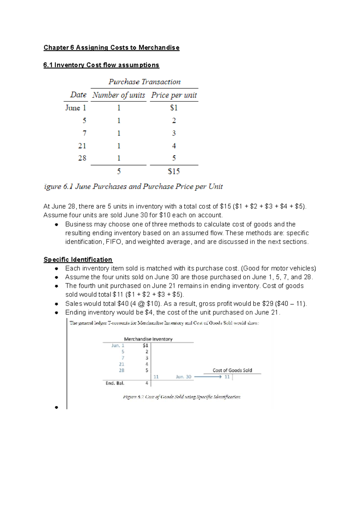 ACCT Chapter 6 - Cost Assignment Methods for Merchandise Inventory ...