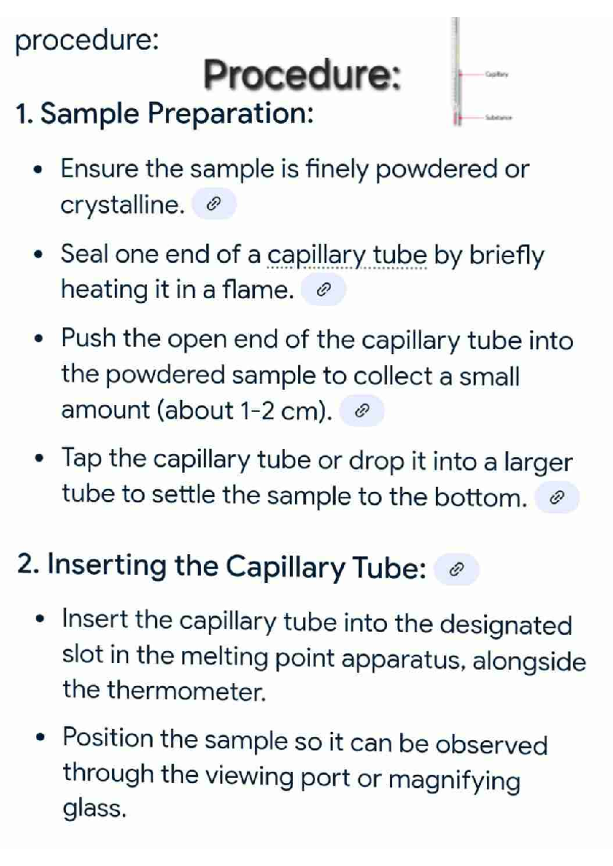 Procedure for Melting Point Determination: Sample Prep & Insertion ...