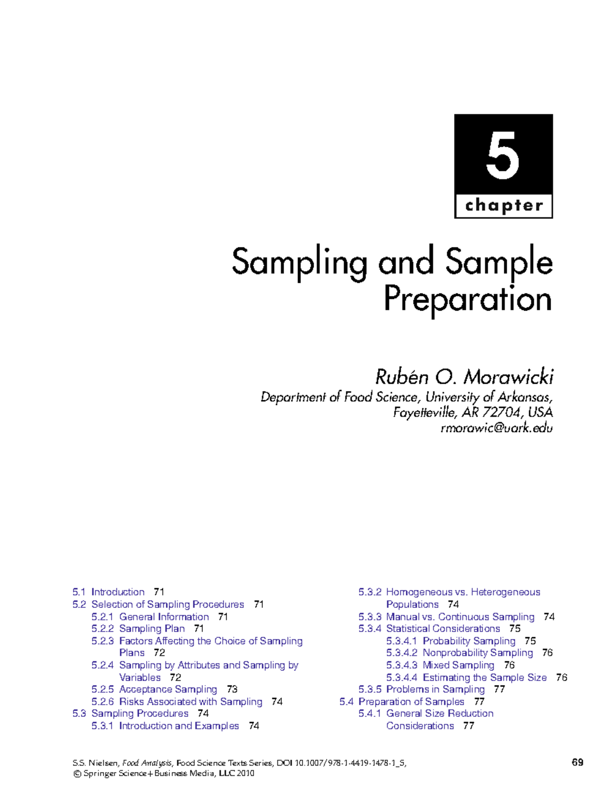 P2. Chapter 5: Sampling and Sample Preparation Techniques - Studocu