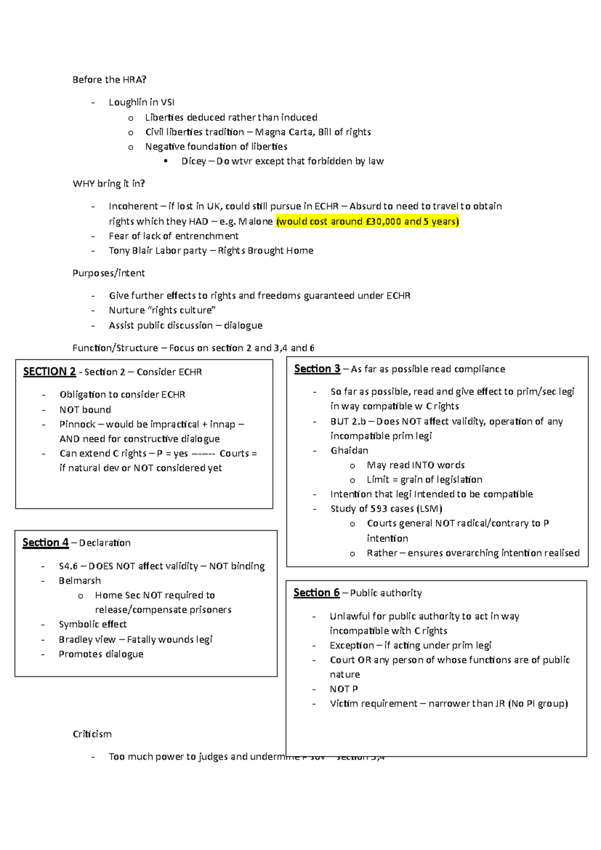 HR Organized - Human Rights Act and use by courts - Before the HRA ...