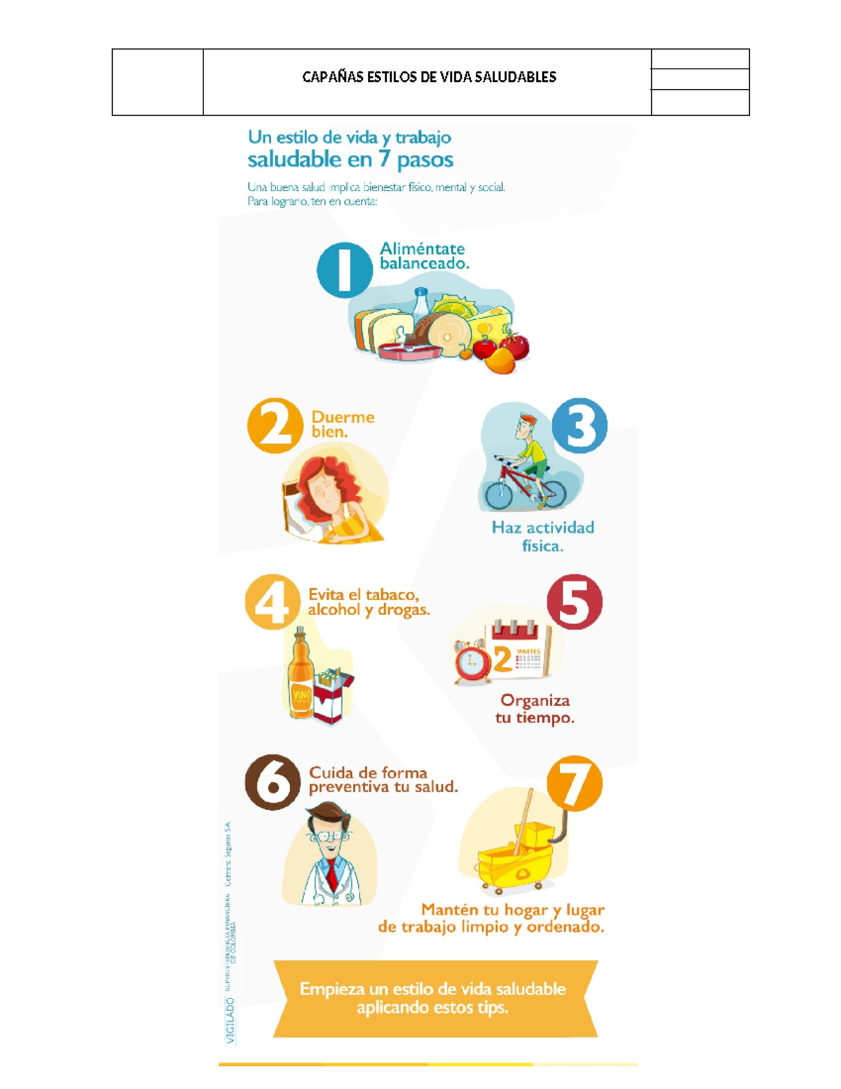 Boletín: 7 Pasos para un Estilo de Vida Saludable - Studocu