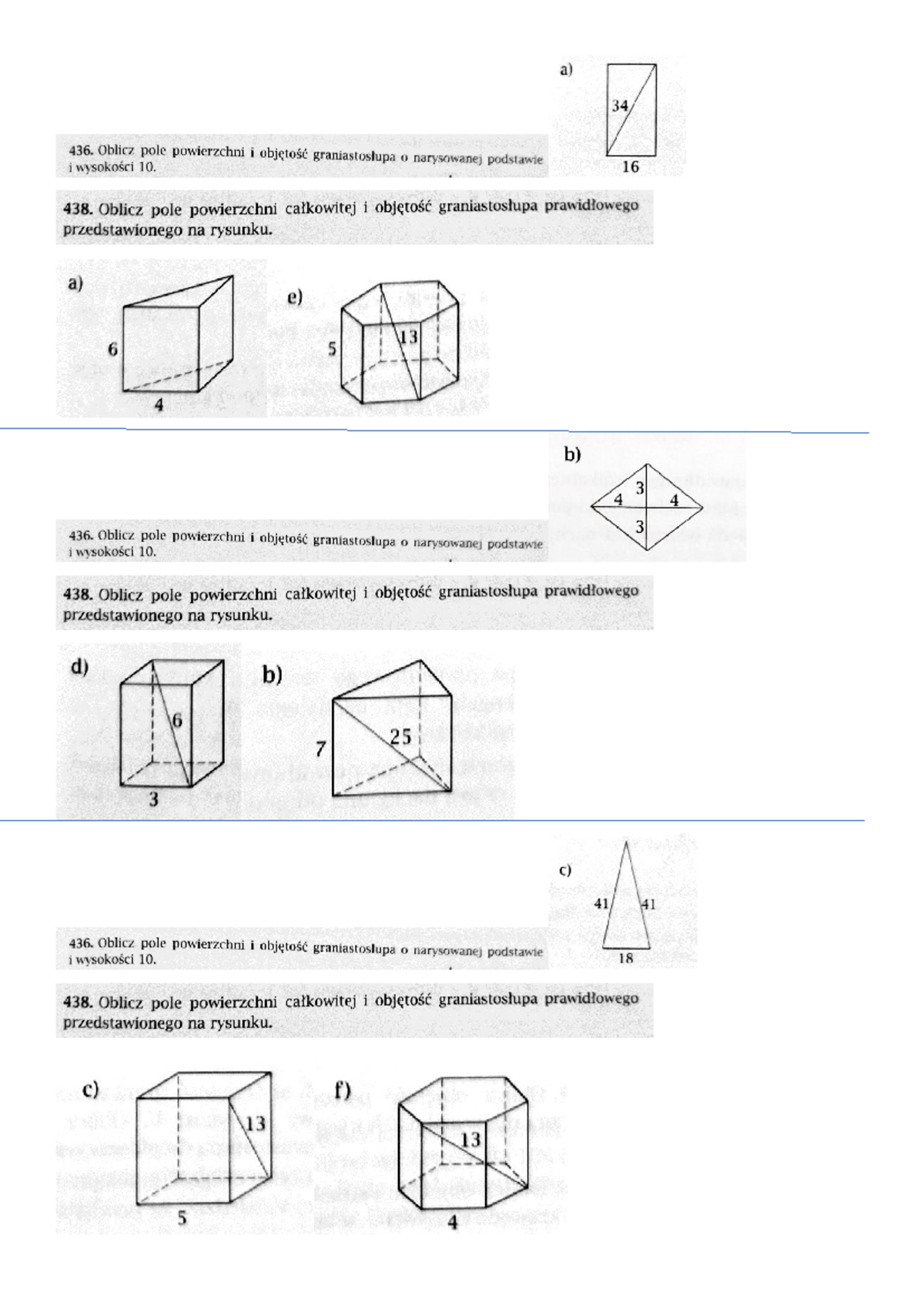 Sprawdzian Z Graniastosłupów 4 Technikum www.studocu.com
