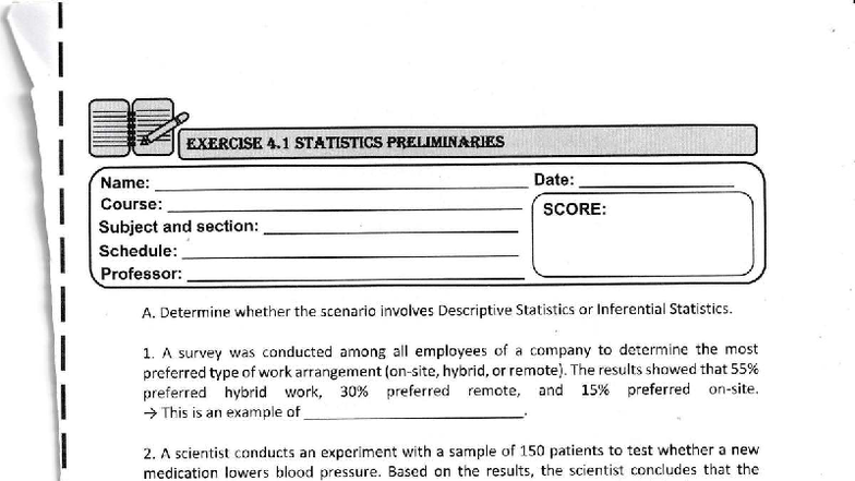 Mmw - Statistics: Descriptive vs Inferential Analysis - Studocu