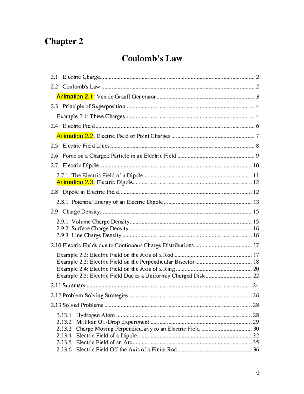 Chapter 2: Electric Charge and Fields - Law 2.1 to 2.15 (Physics) - Studocu
