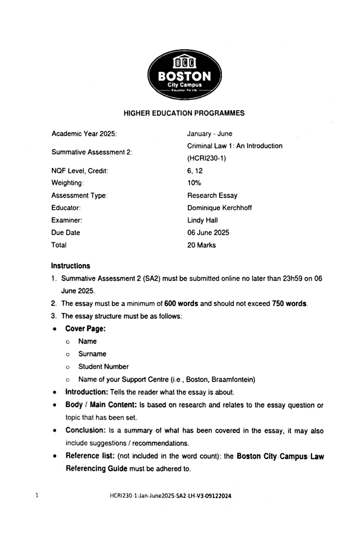 Criminal Law 1: SA2 Research Essay on Consent in Rape Cases (HCRI230-1 ...