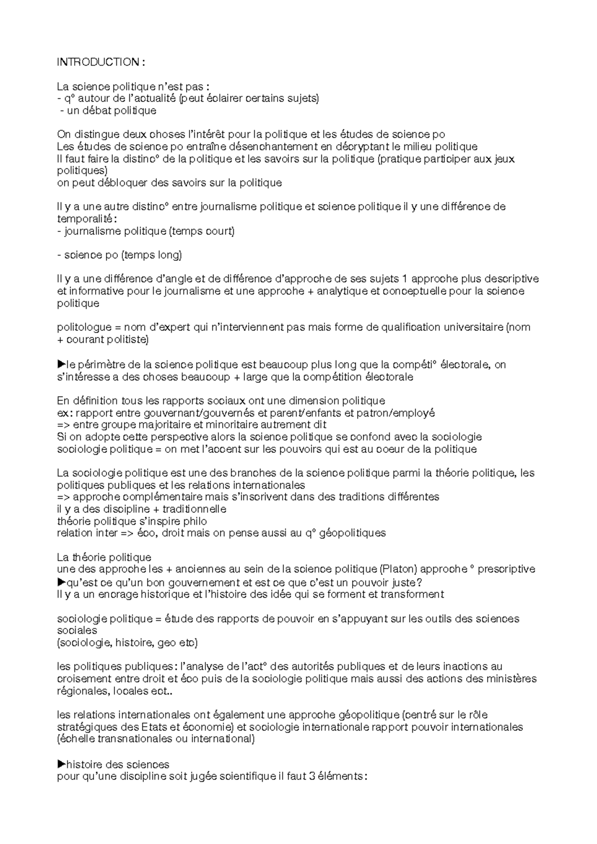 Introduction à la science politique : Concepts et Méthodes (SP101 ...