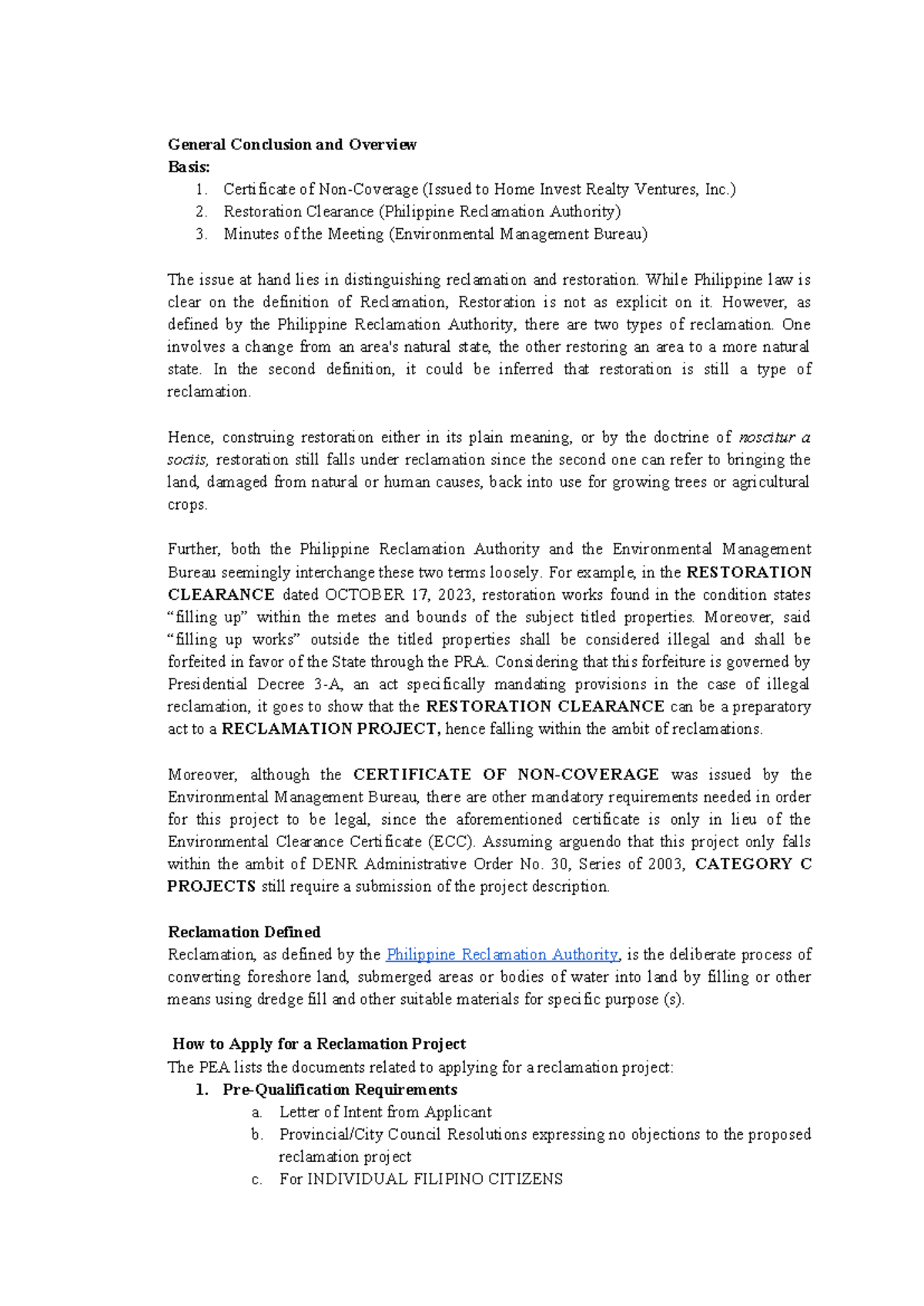 Reclamation vs. Restoration: Legal Insights on Illegal Reclamation ...