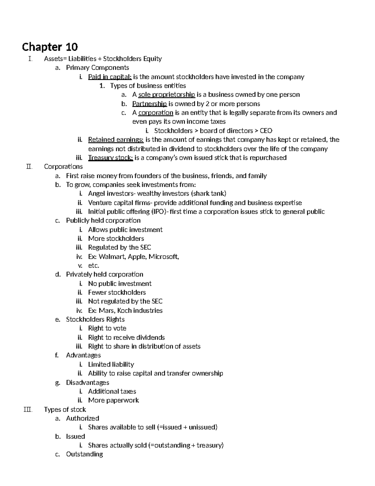 Study guide for chapters 10, 11, and 12 in accounting (ACC 101) - Studocu