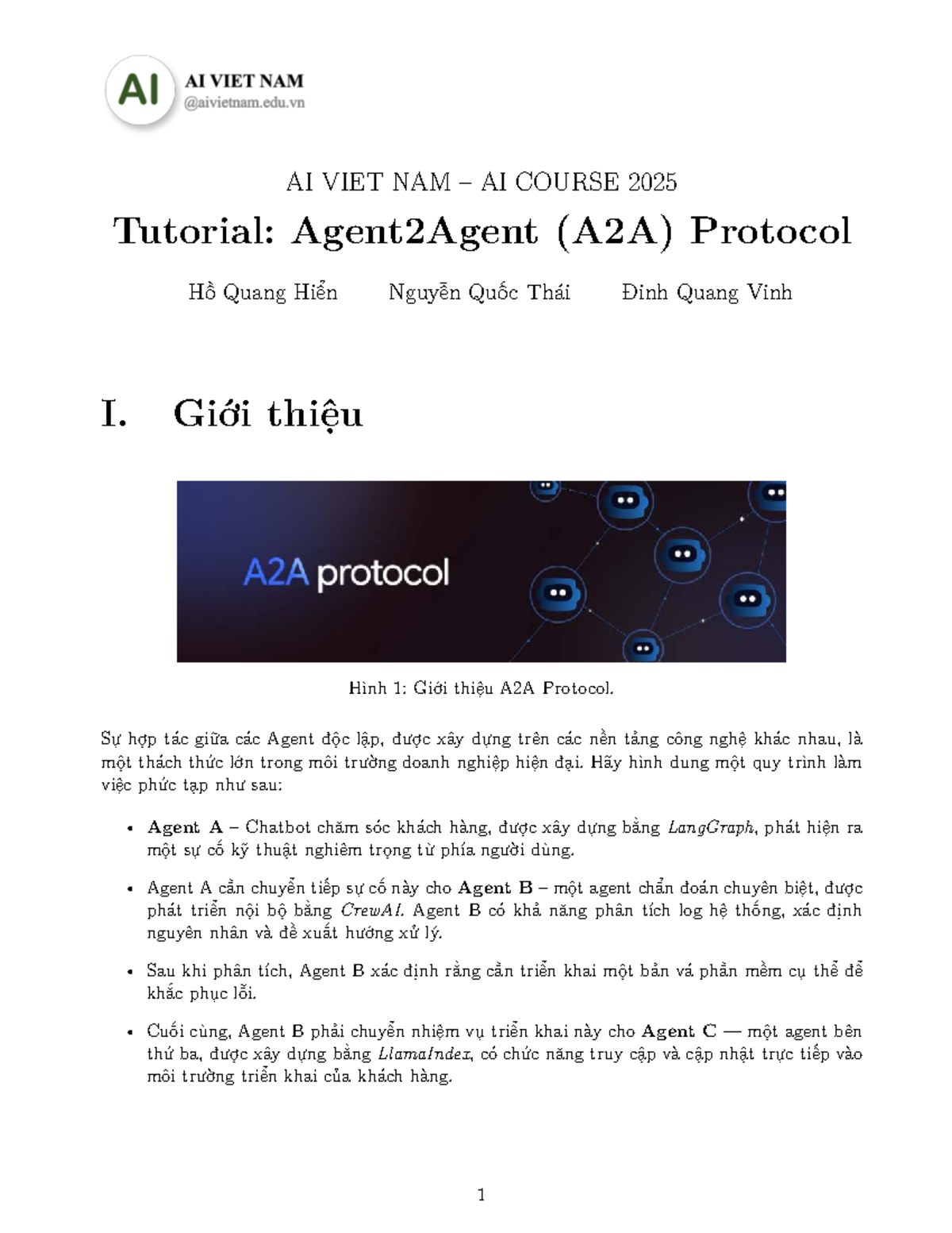 AI VIET NAM (AIO2025) Tutorial on Agent2Agent (A2A) Protocol Overview ...