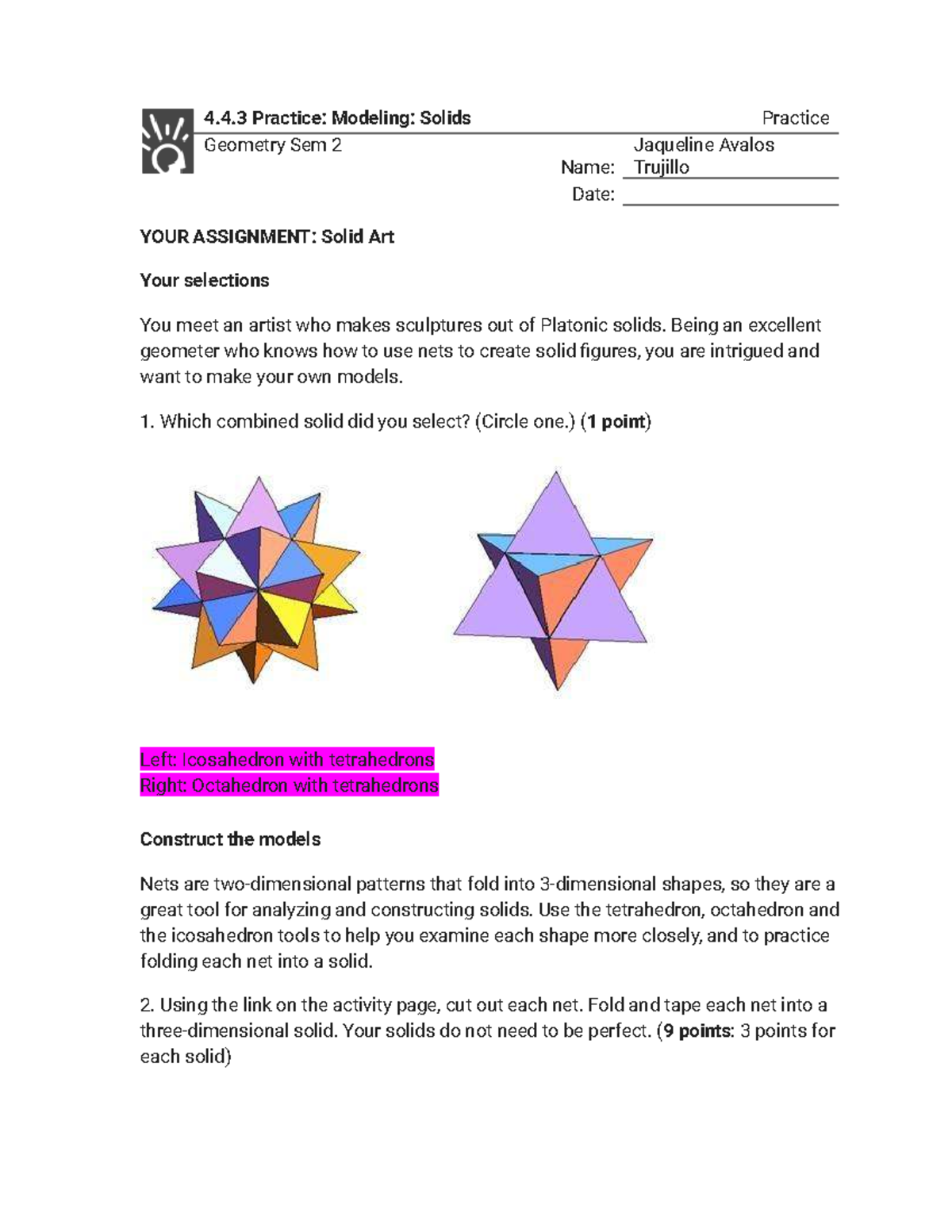 4.4.3 Practice: Modeling Solids Geometry Sem 2 Assignment - Studocu
