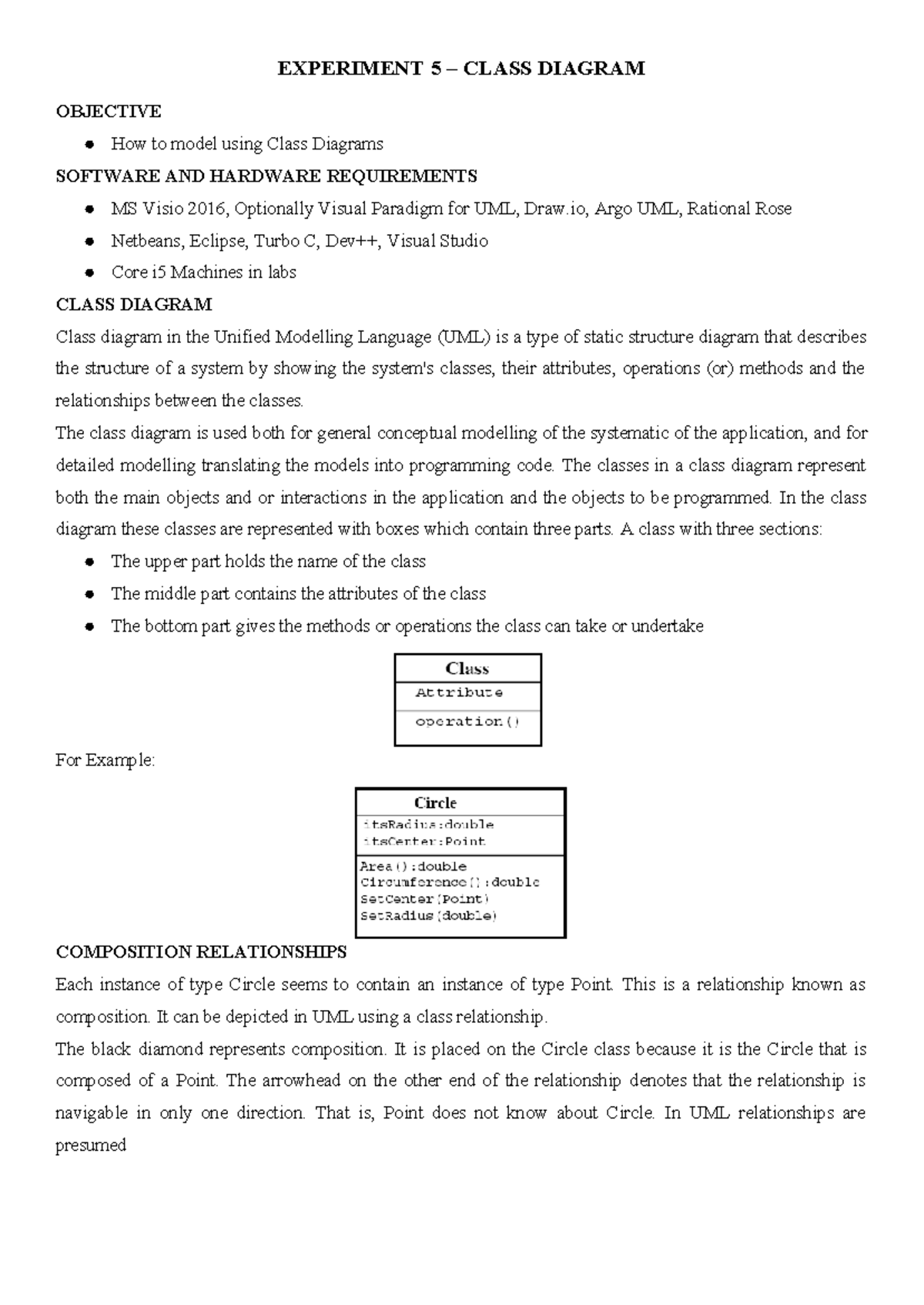 Experiment 5 - Summary Database System - EXPERIMENT 5 – CLASS DIAGRAM ...