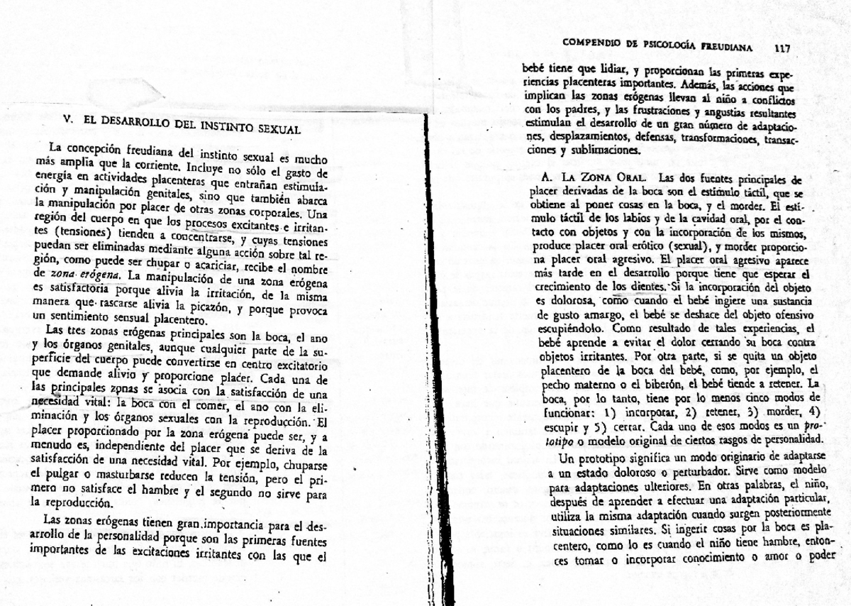 Etapas del desarrollo psicosexu- COMPENDIO DE PSICOLOGÍA FREUDIANA 117
