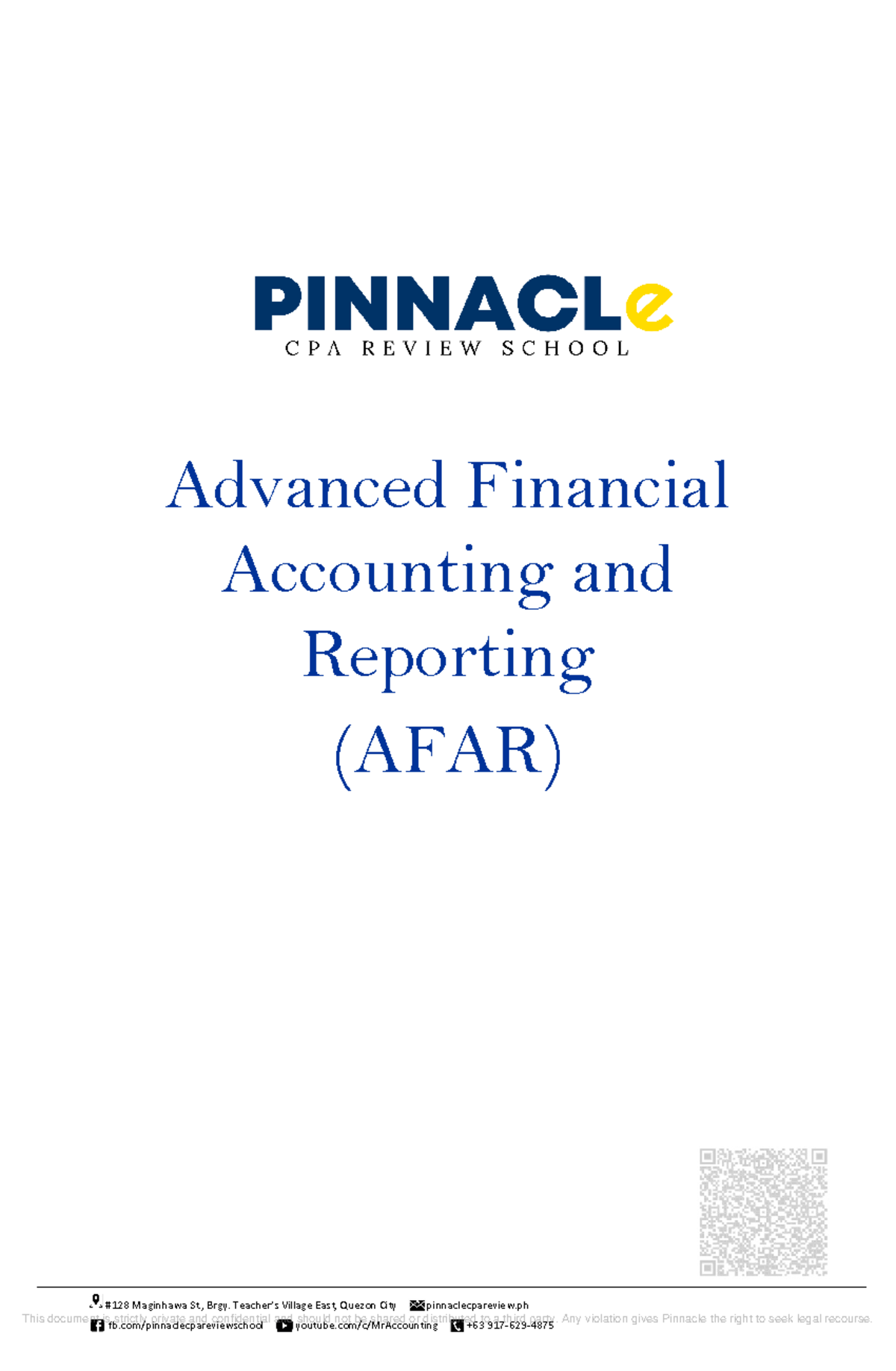 Pinnacle-AFAR: Partnership Formation and Liquidation Review Notes - Studocu