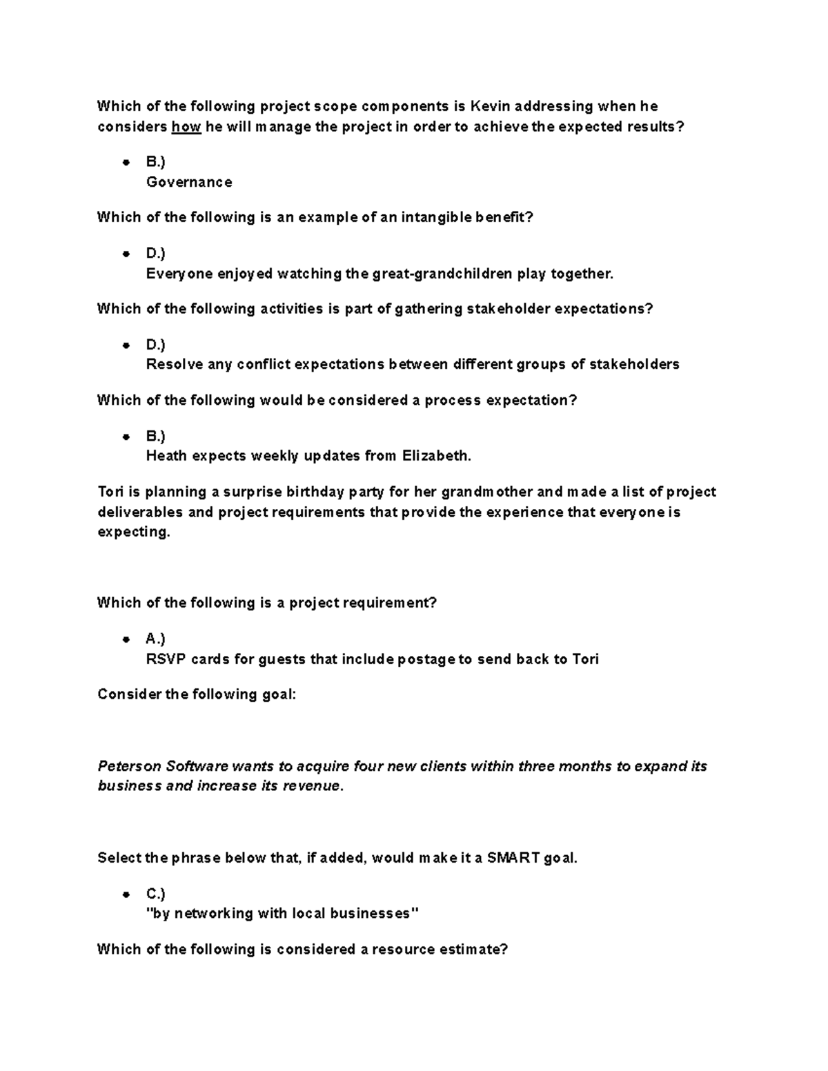 Sophia PM Unit 1 Challenge 2: Understanding Project Scope Components ...