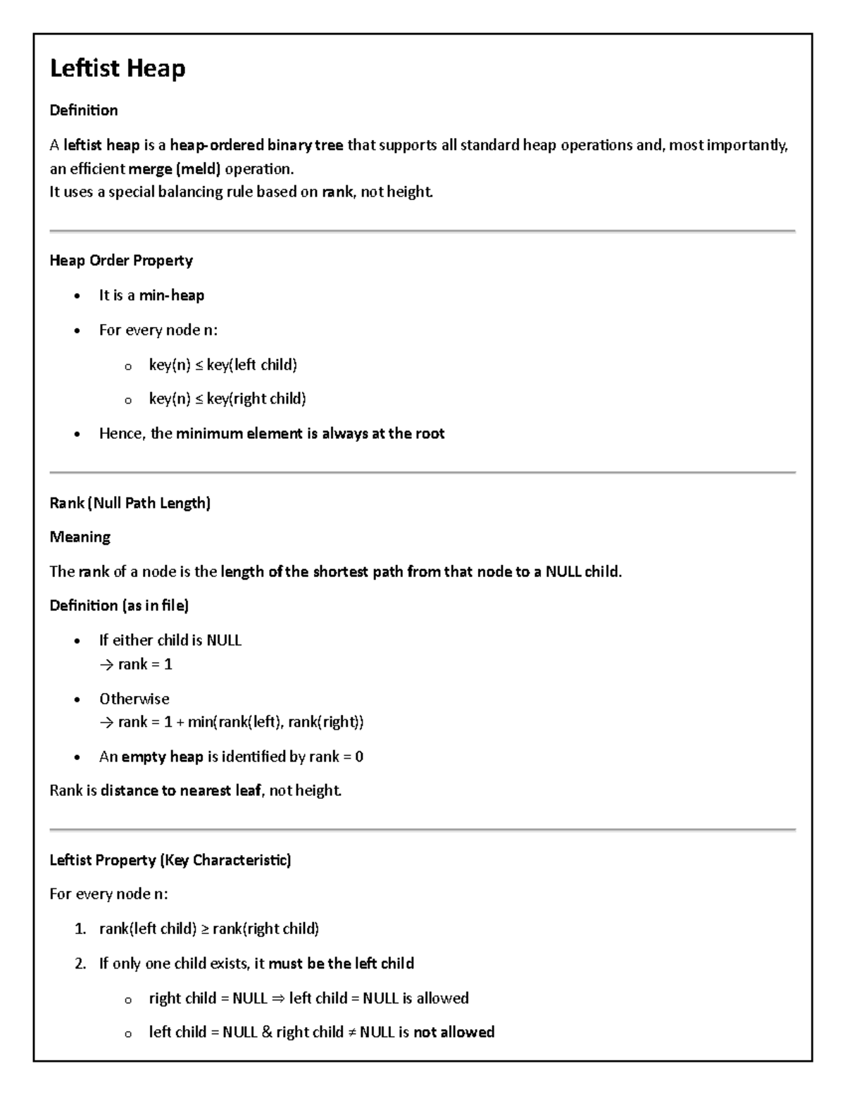 Heap Sort Notes (CS101) - Studocu
