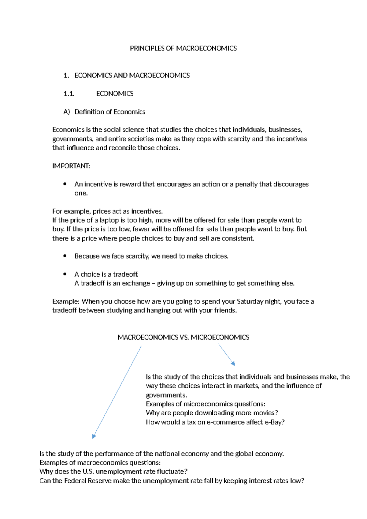Principles of Macroeconomics (ECO101): Understanding Economic Concepts ...