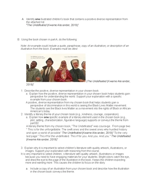 Childrens Lit C970 - Task 1 - Children’s Literature - C Task 1 A. Hair ...