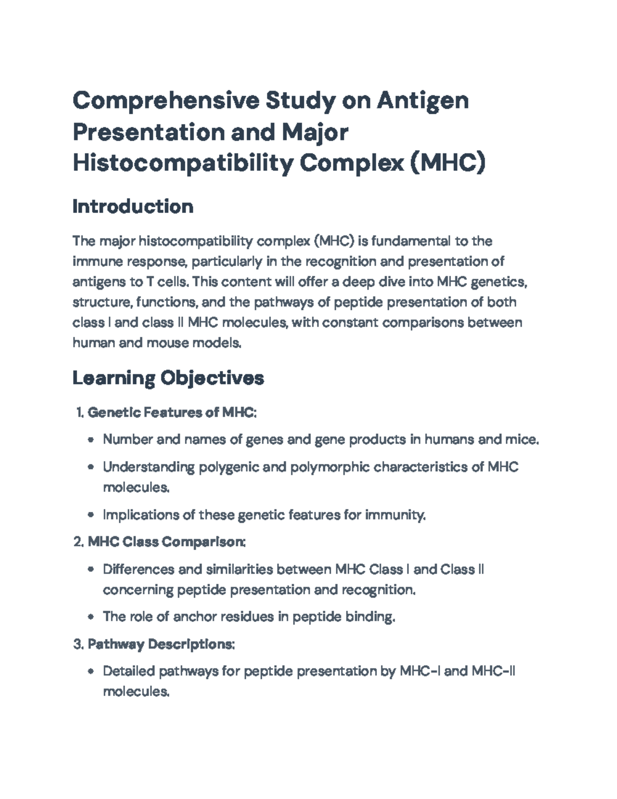 Comprehensive Study on Antigen Presentation & MHC - Immunology Overview ...