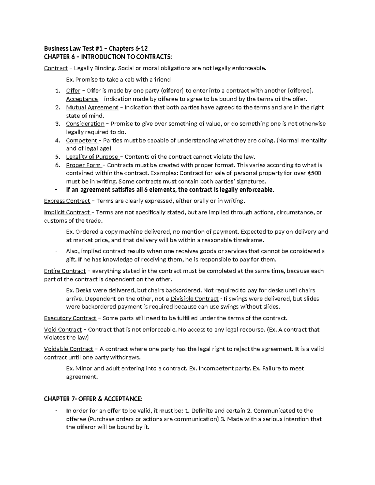 331467349 Essentials of Business Law Test Review Chapter 6 12 Key Terms ...