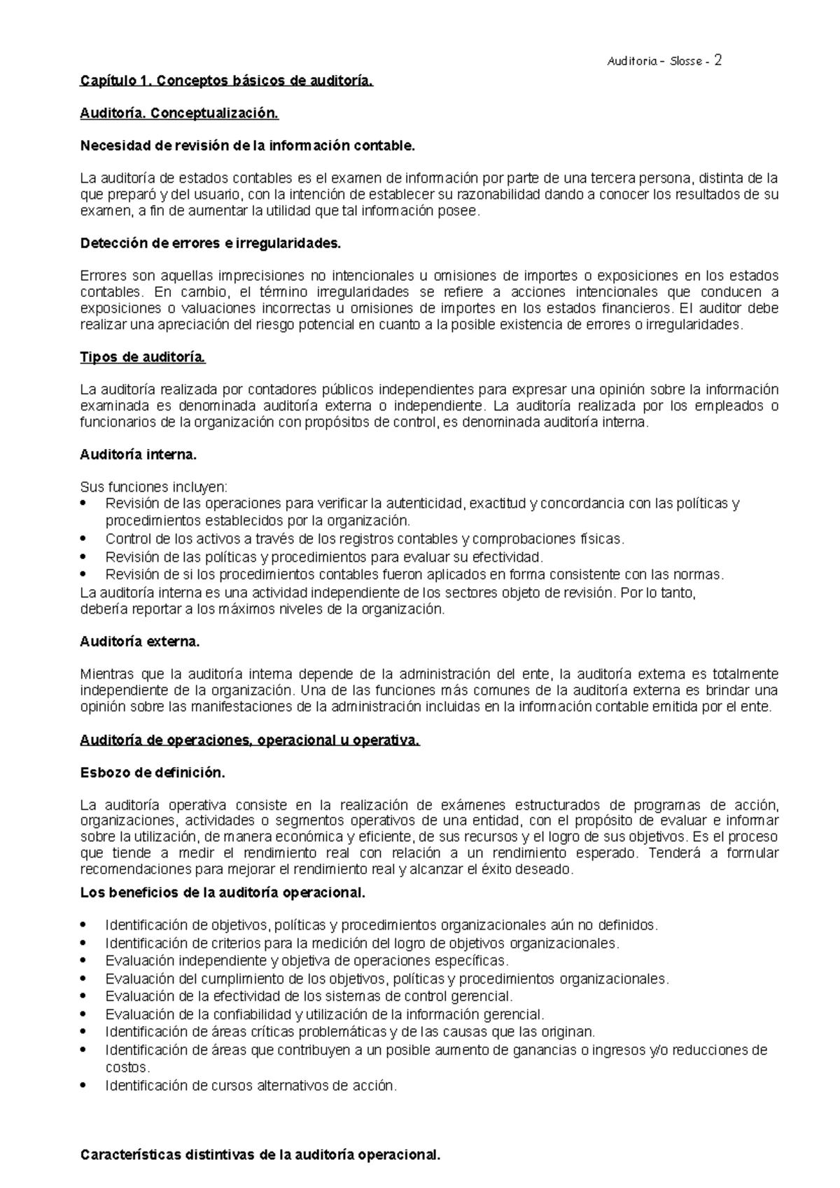 Resumen de Fundamentos de Auditoría y Preguntas Relevantes - RT 37 ...
