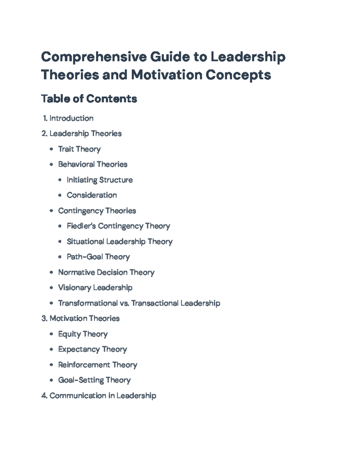 Leadership and Motivation Theories: A Comprehensive Guide ...