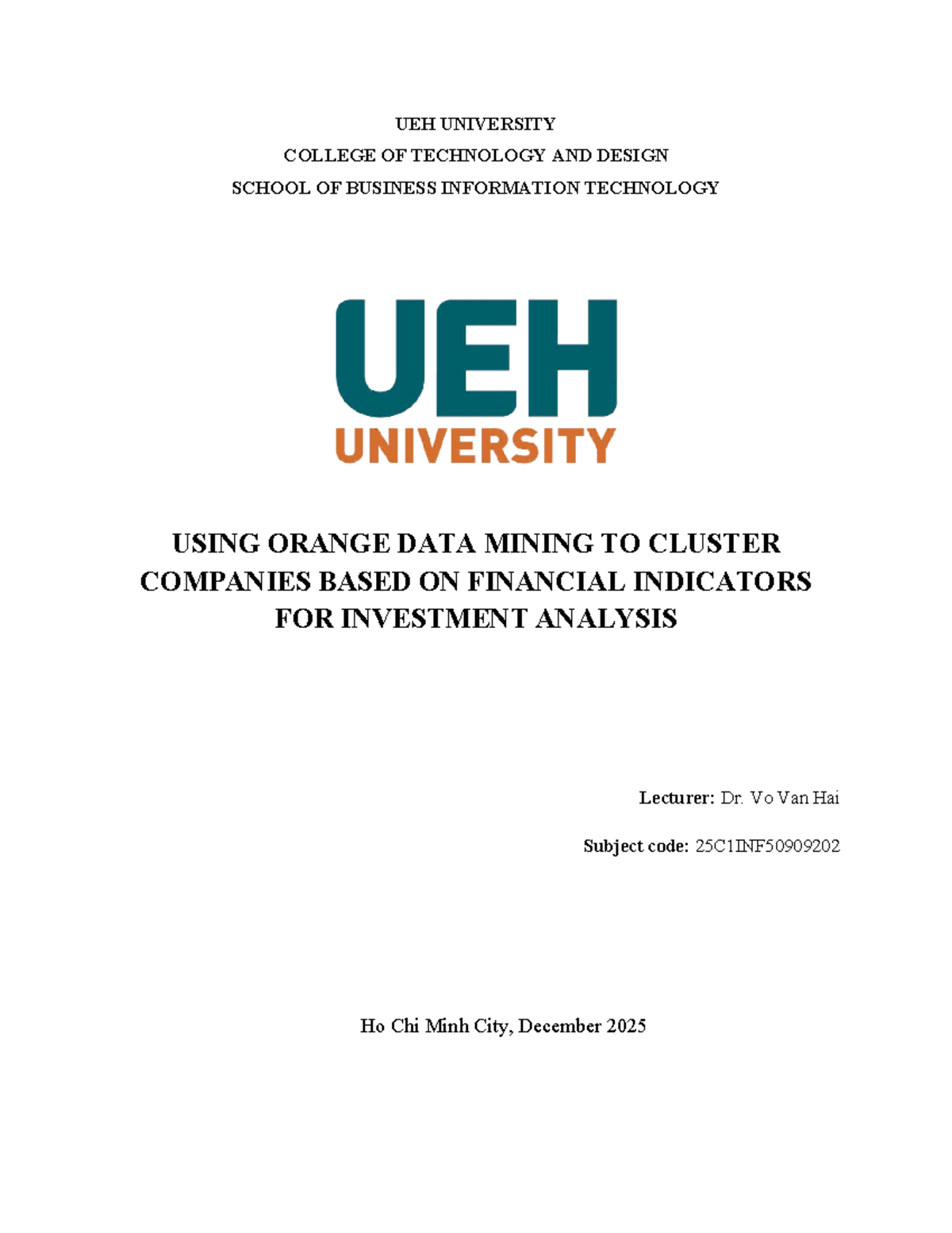 Using Orange Data Mining for Financial Clustering: Investment Analysis ...