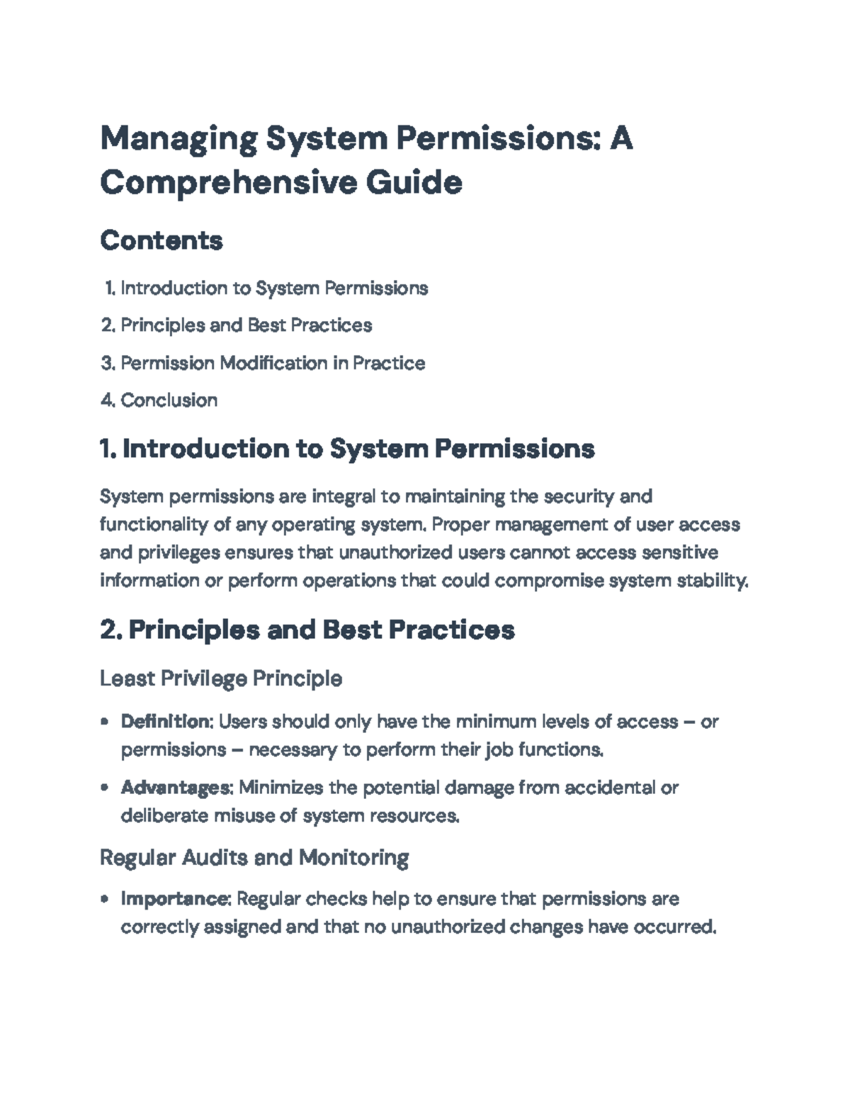 Managing System Permissions: A Comprehensive Guide (CYB 230) - Managing ...