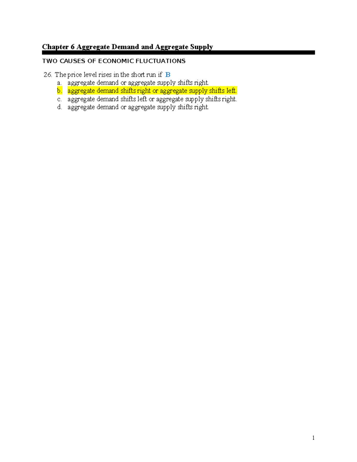 Chapter 6: Aggregate Demand and Supply - Economic Fluctuations Insights ...