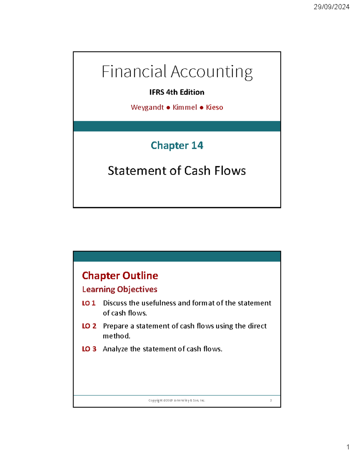 Financial Accounting IFRS: Chapter 14 - Statement of Cash Flows ...