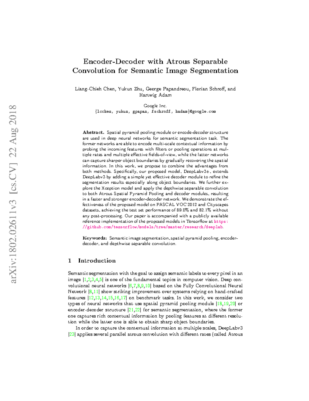 DeepLabv3+: Enhancing Semantic Image Segmentation with Atrous ...