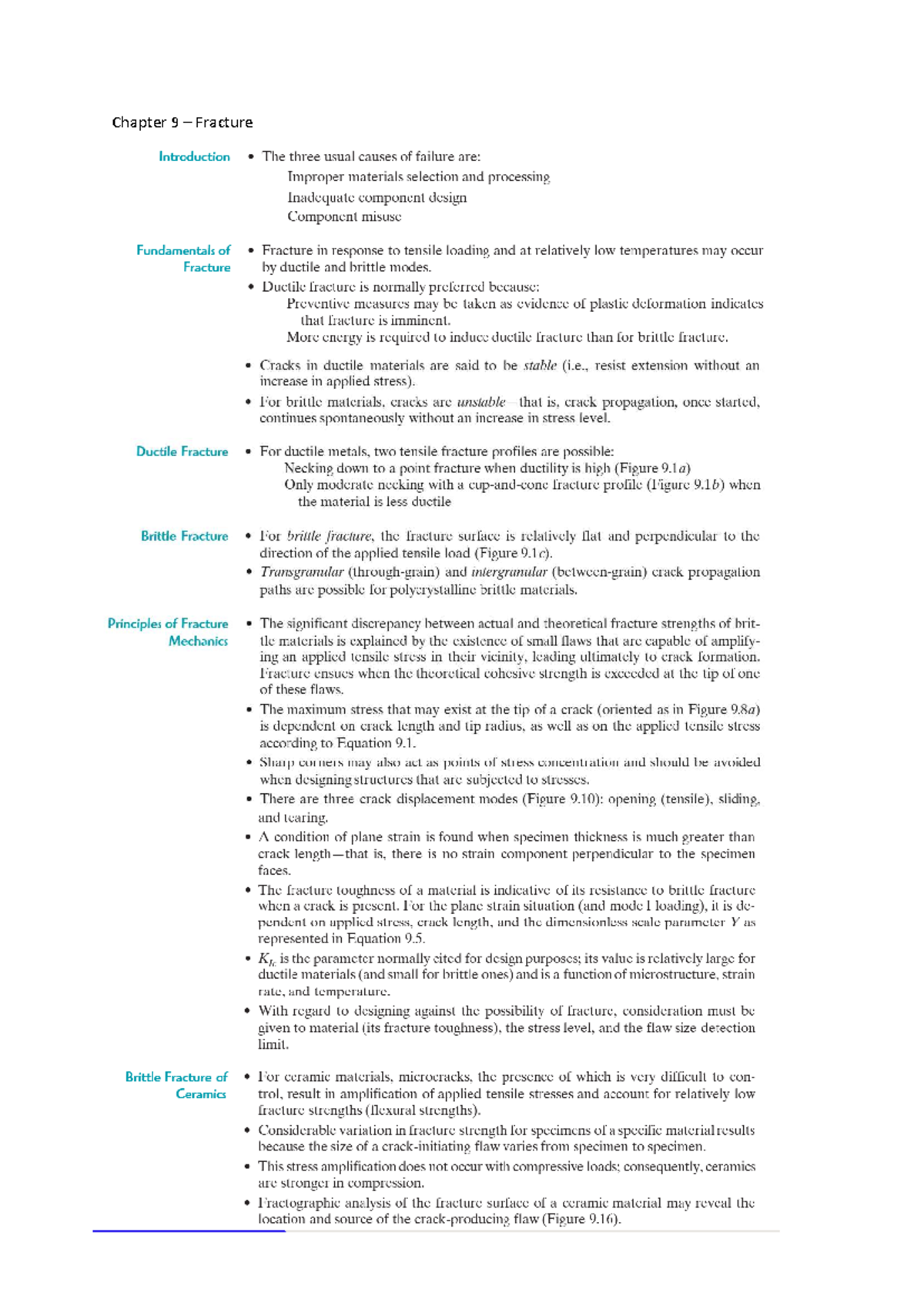 Chapter 9: Fundamentals of Fracture Mechanics and Failure Analysis ...