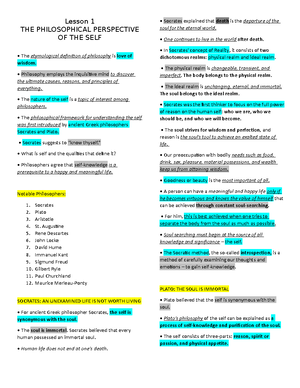 Activity 2 Know Thyself - Activity 2 : Know Thyself Write a reflective ...