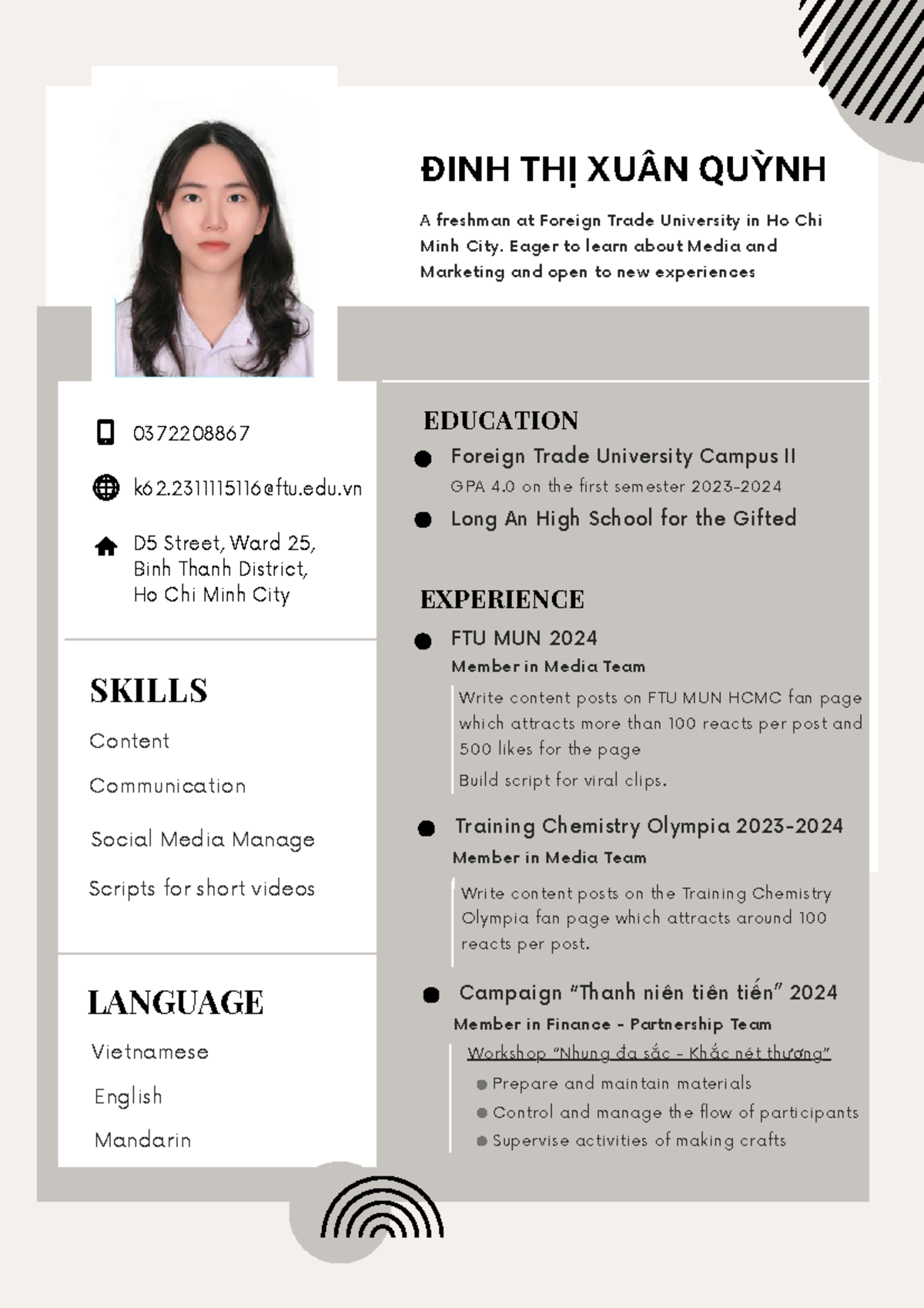 CV Resume for Graphic Designer - Minimalist Style - Studocu