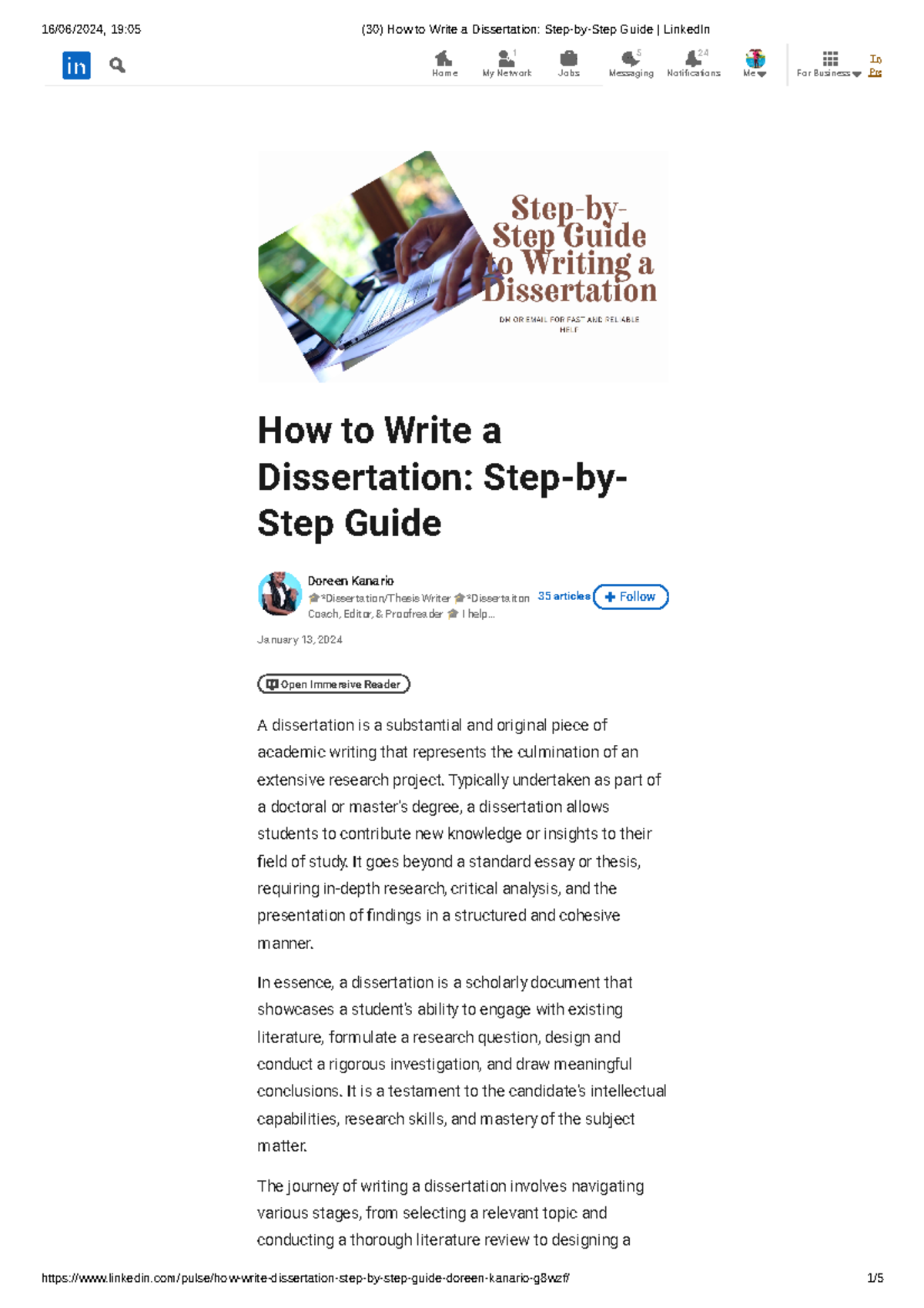 (30) Step-by-Step Guide to Writing a Dissertation: Essential Insights ...