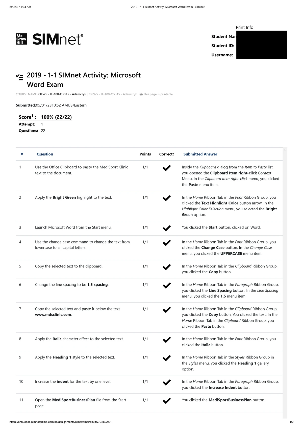 2019 - 2-1 SIMnet Activity Microsoft Word Exam - SIMnet - - Studocu