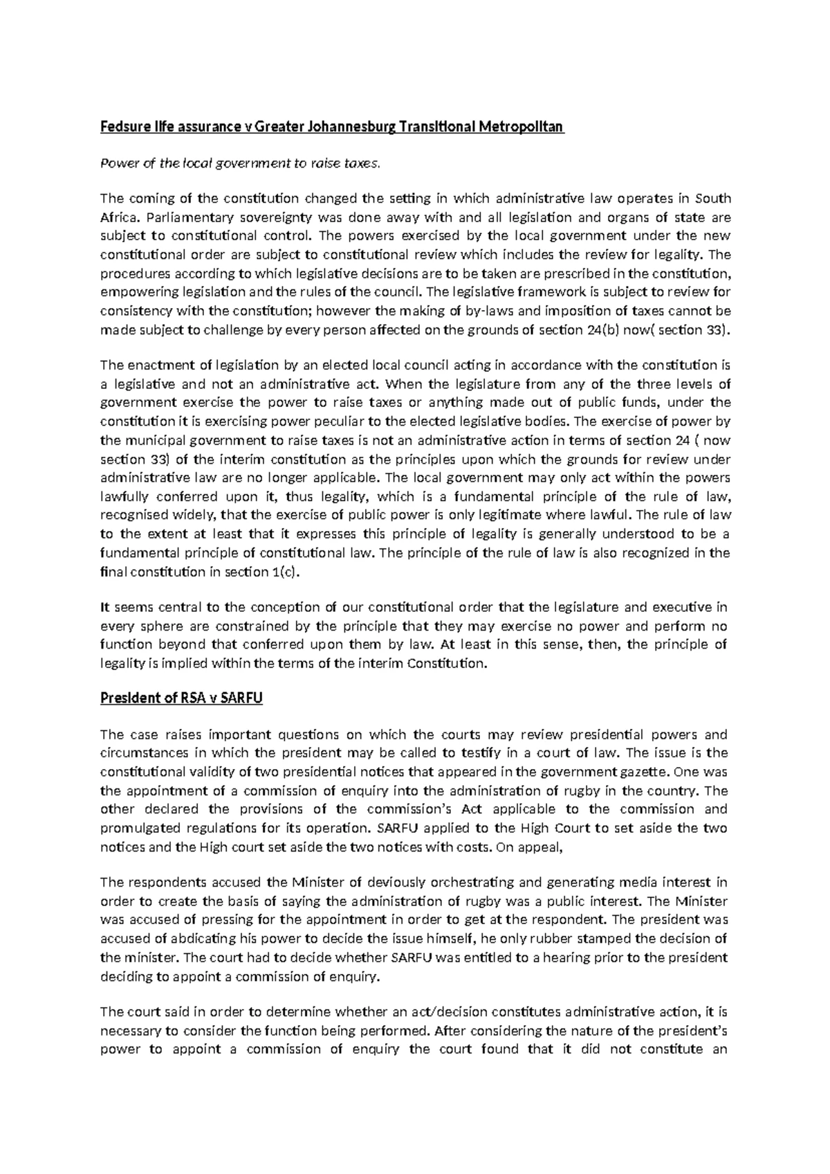 LADM - Unit 6: Understanding Procedural Fairness in Law - Studocu