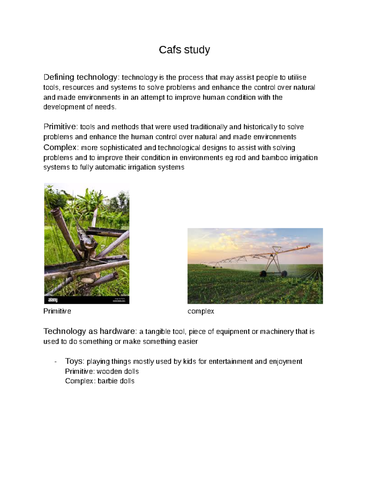 CAFS 101 Technology Definitions: Primitive vs. Complex Tools and Uses ...