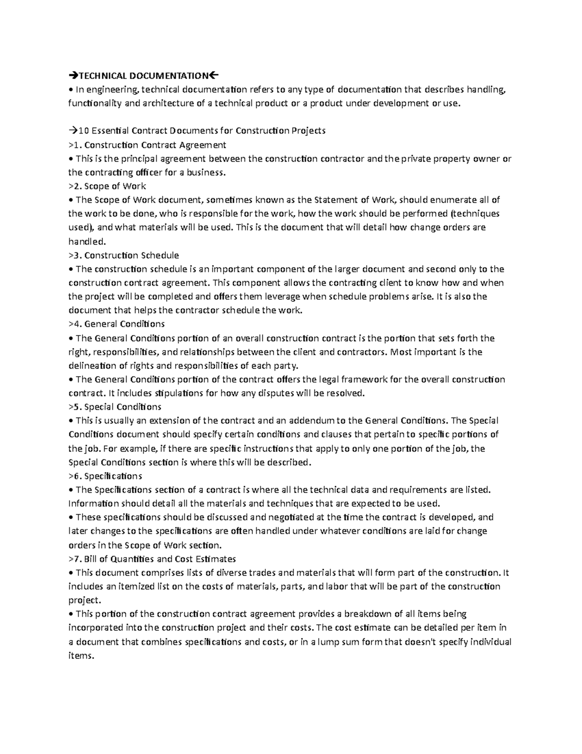 Technical Documentation for Construction Projects: Key Essentials - Studocu