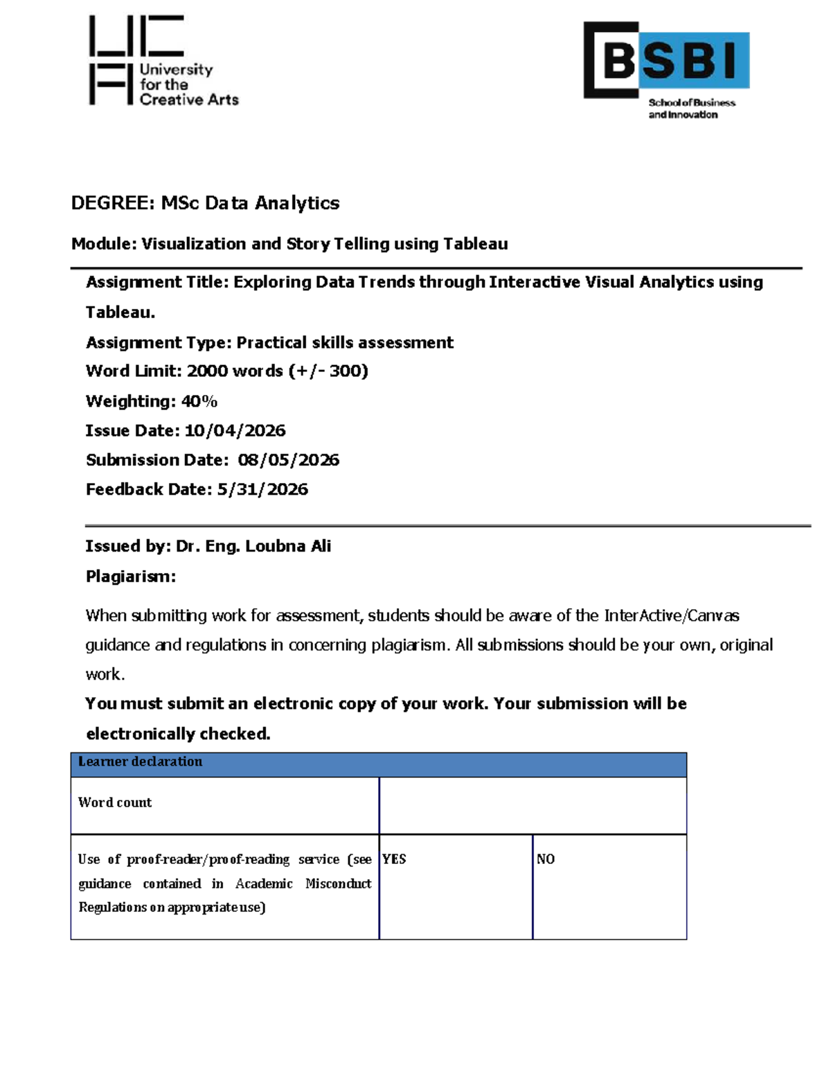 MSc Data Analytics VSTT Practical Skills: Interactive Data Trends with ...