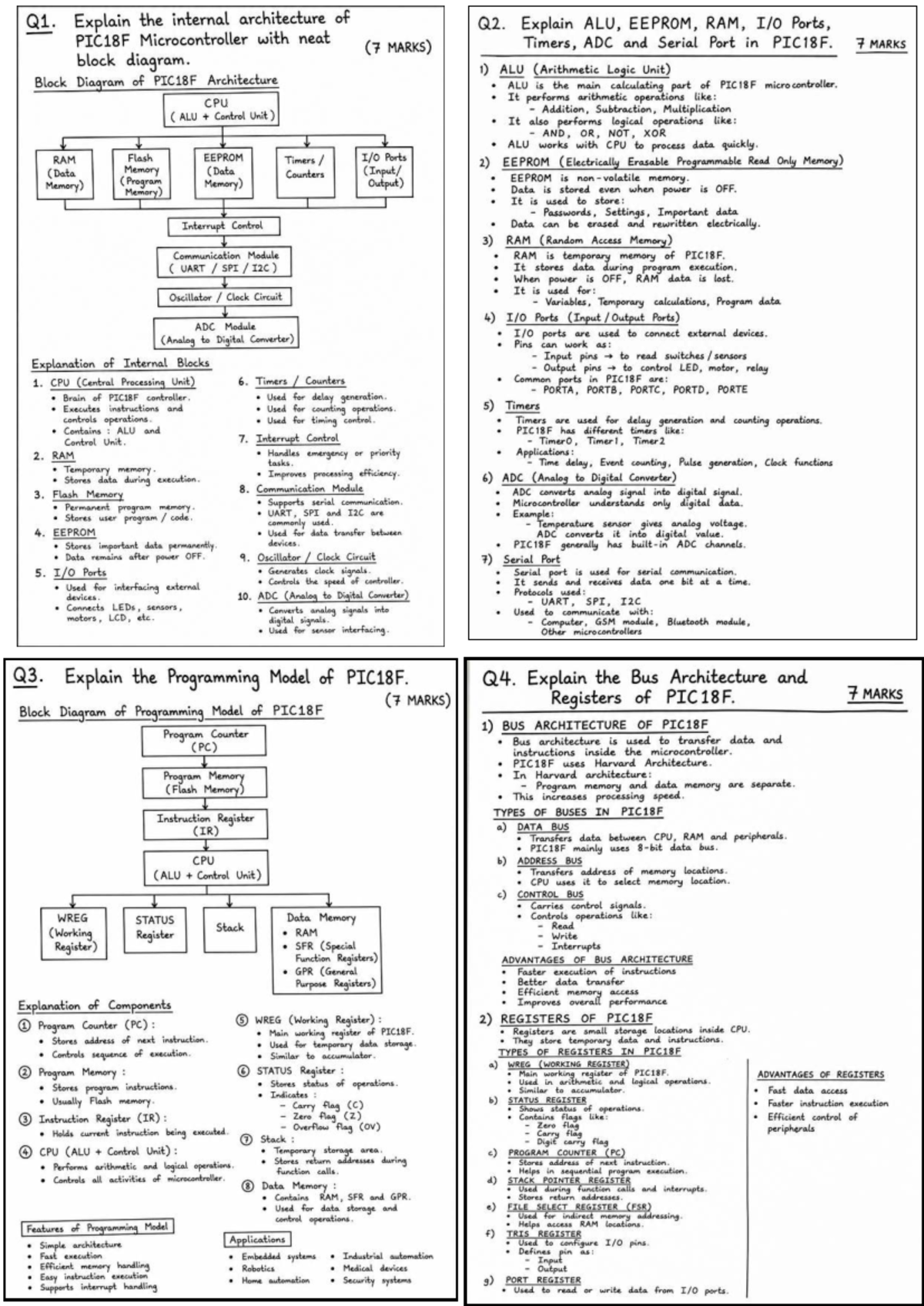 PIC18F Microcontroller Architecture & Programming Model Notes (PA 2 ...