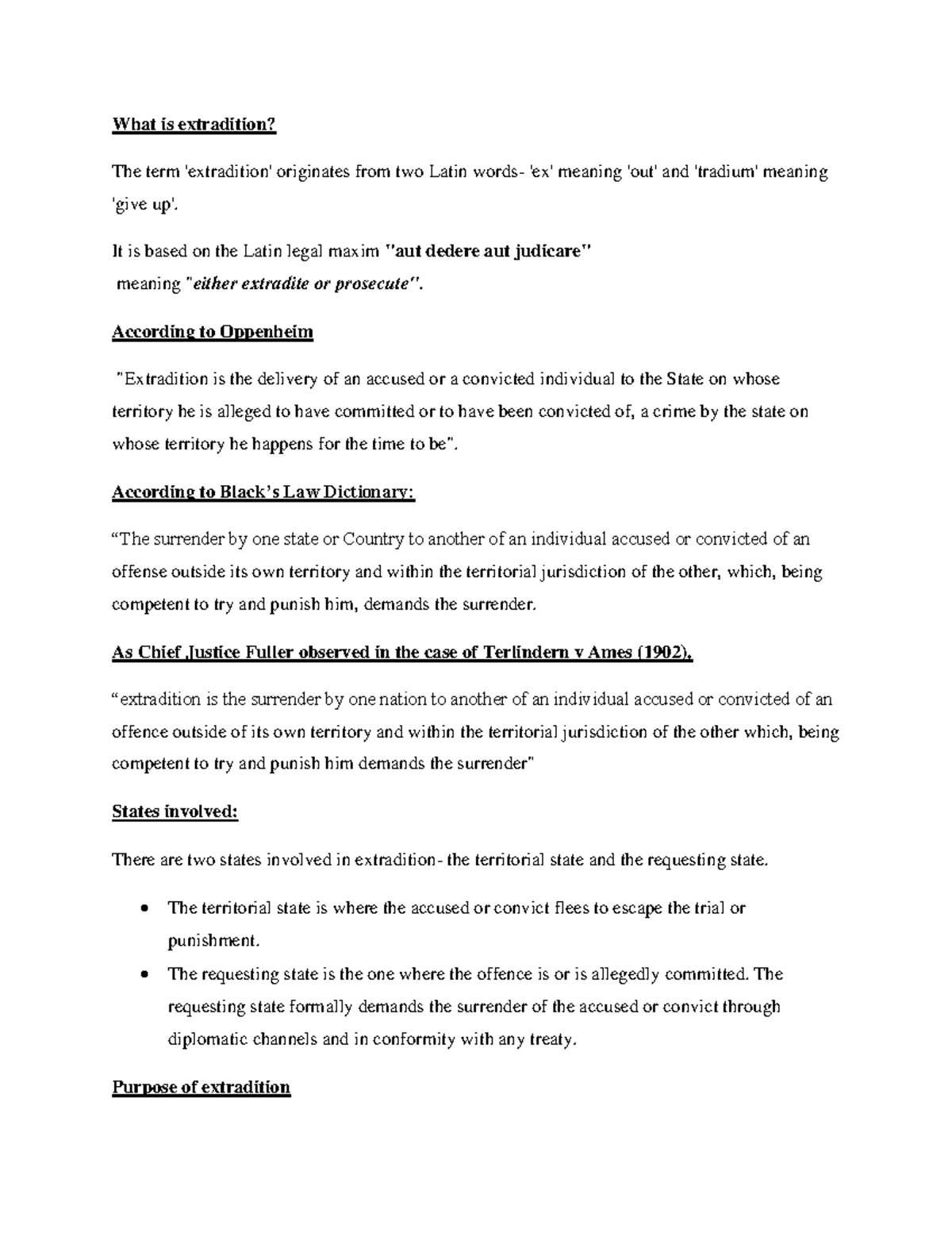 Extradition: Understanding Legal Principles and International ...