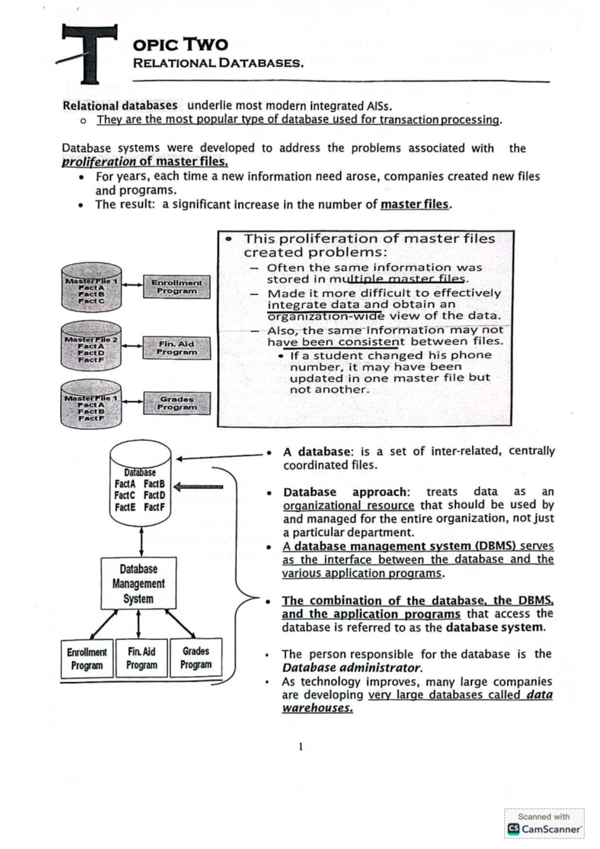ACCT3503: Topic Two - Relational Databases Overview and Importance ...