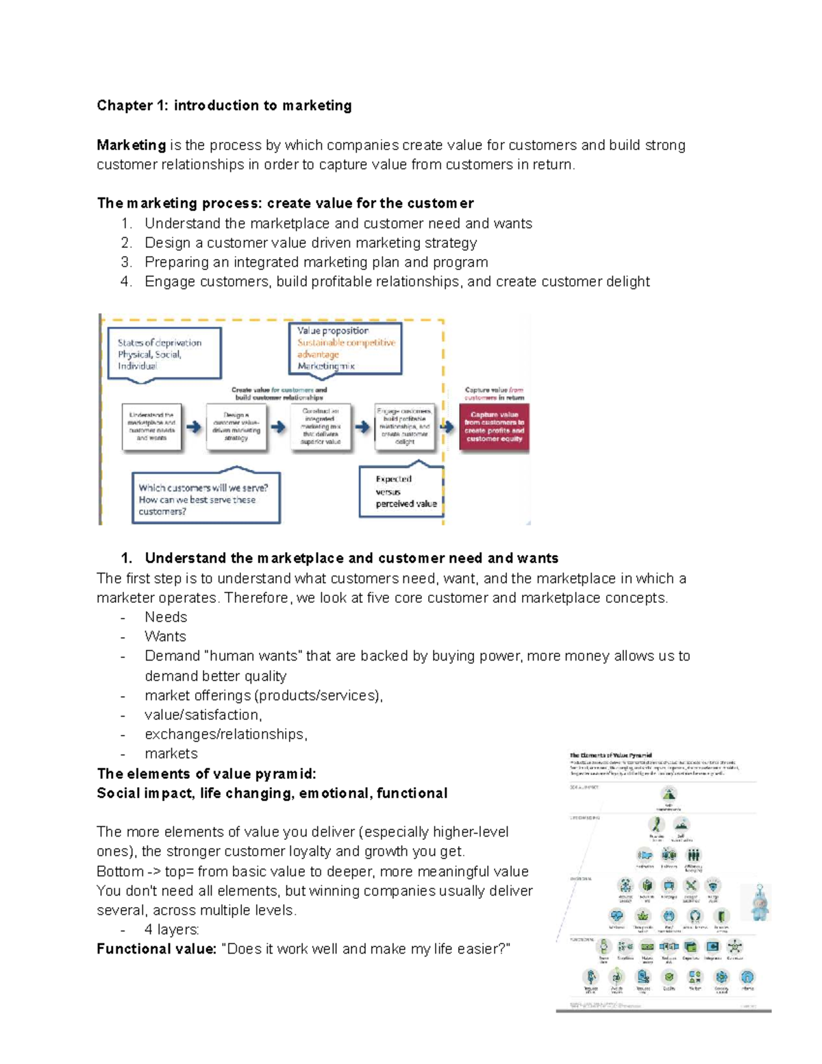 Chapter 1: Introduction to Marketing Concepts - MKTG 101 - Studeersnel