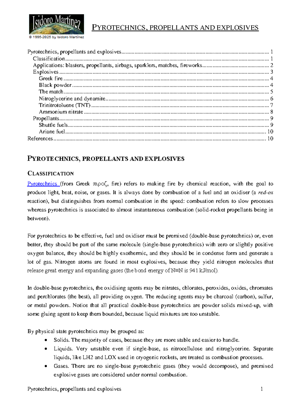 Pyrotechnics and Explosives - PH 101 Lecture Notes - Studocu