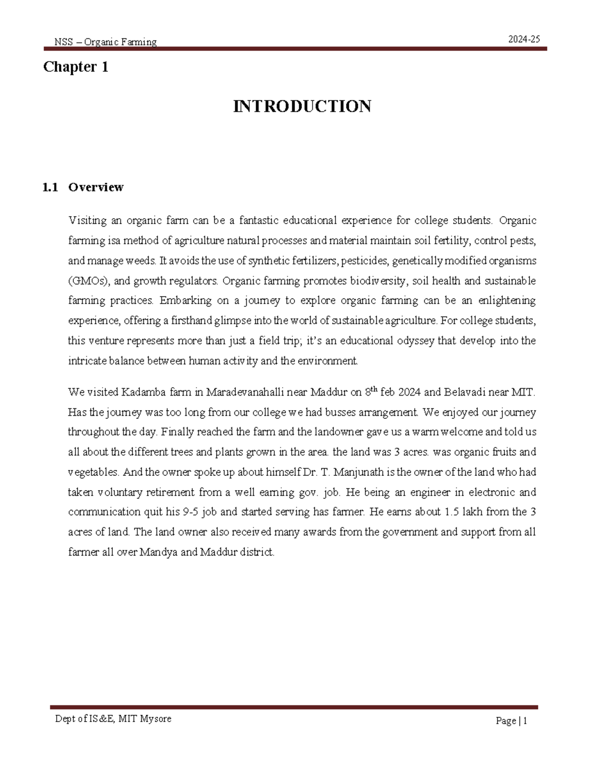 NSS Organic Farming Chapter 1: Introduction to Sustainable Practices ...