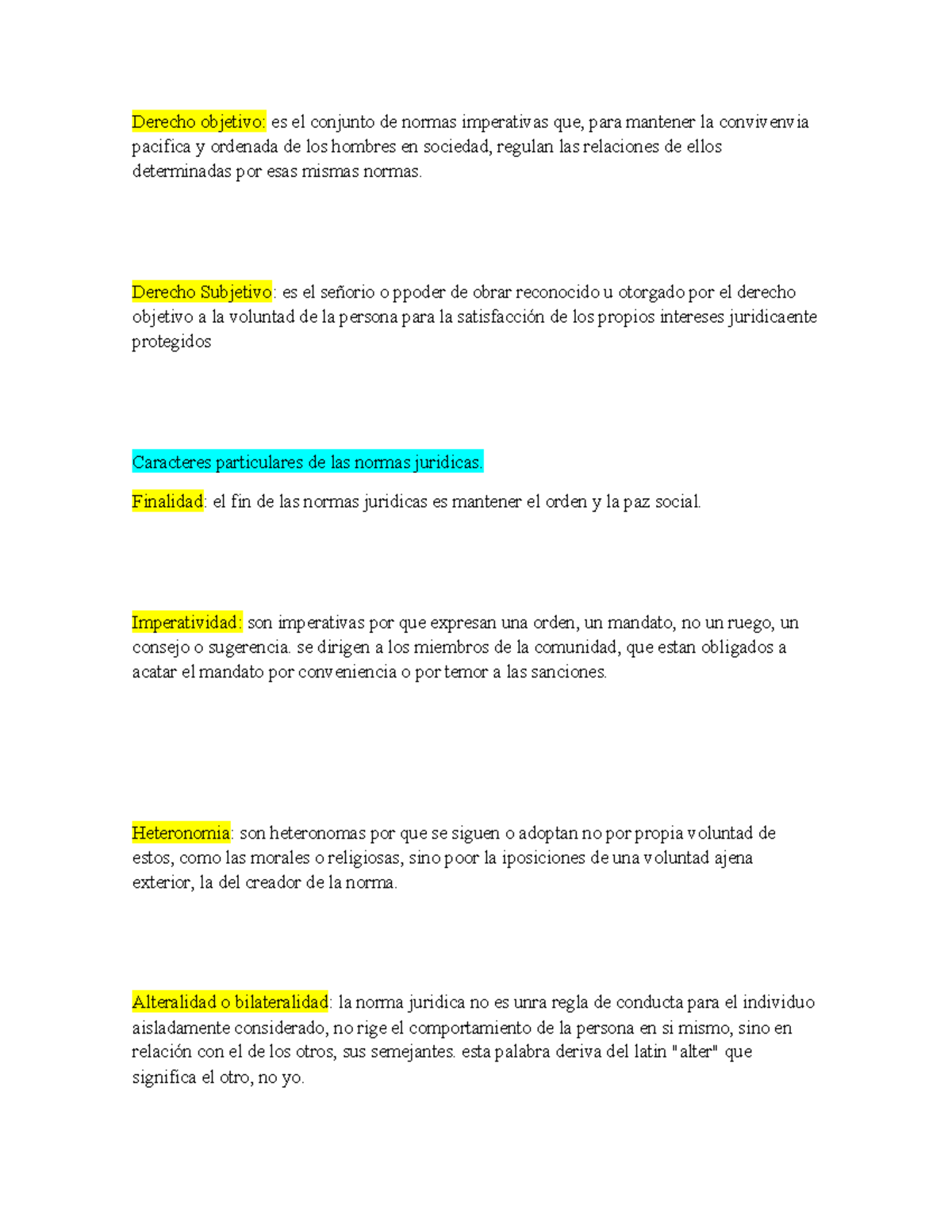 Teoria de la ley completa - Derecho objetivo: es el conjunto de normas ...